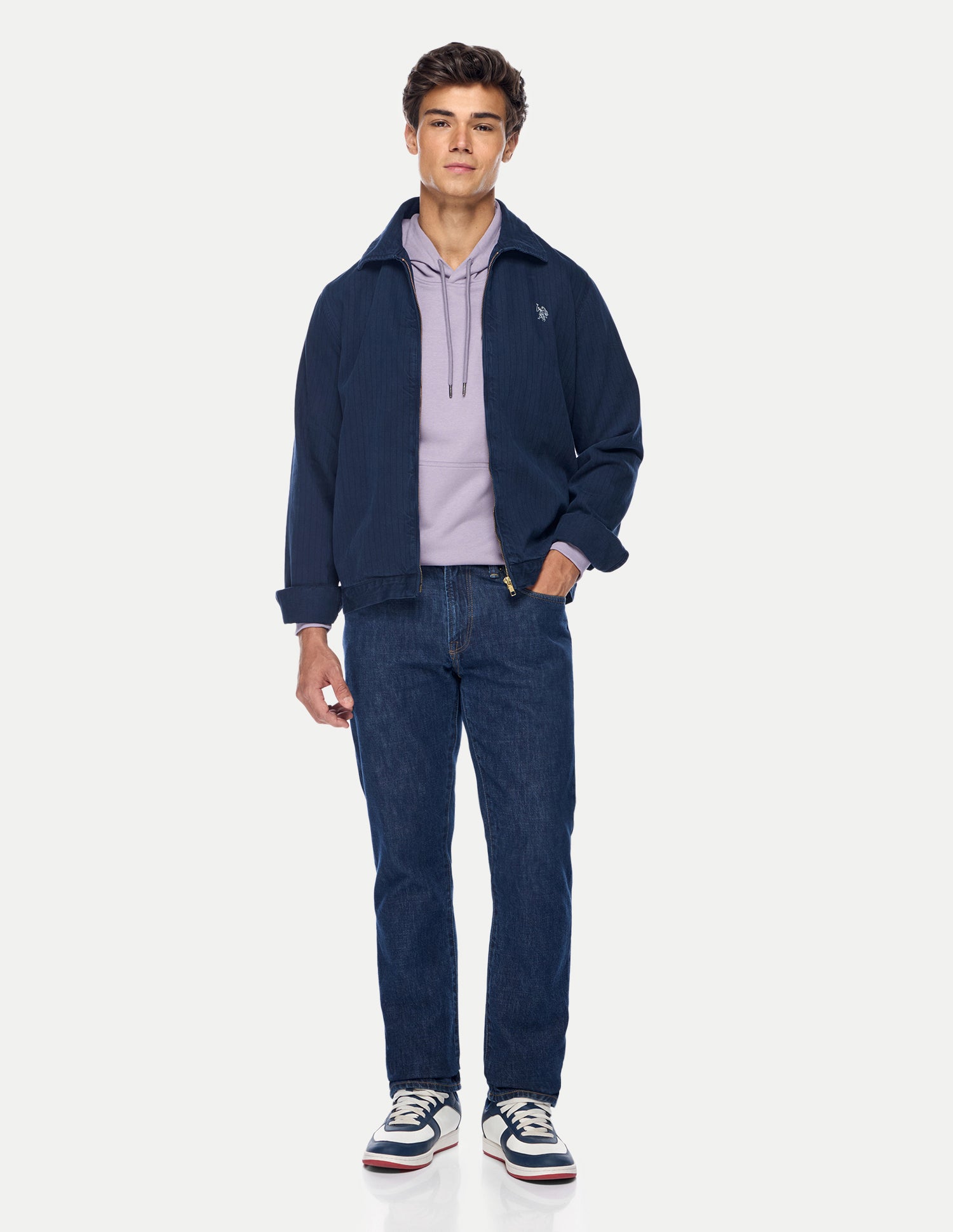 Solid Regular Fit Sweatshirt Lilac - U.S. Polo Assn. India | Large