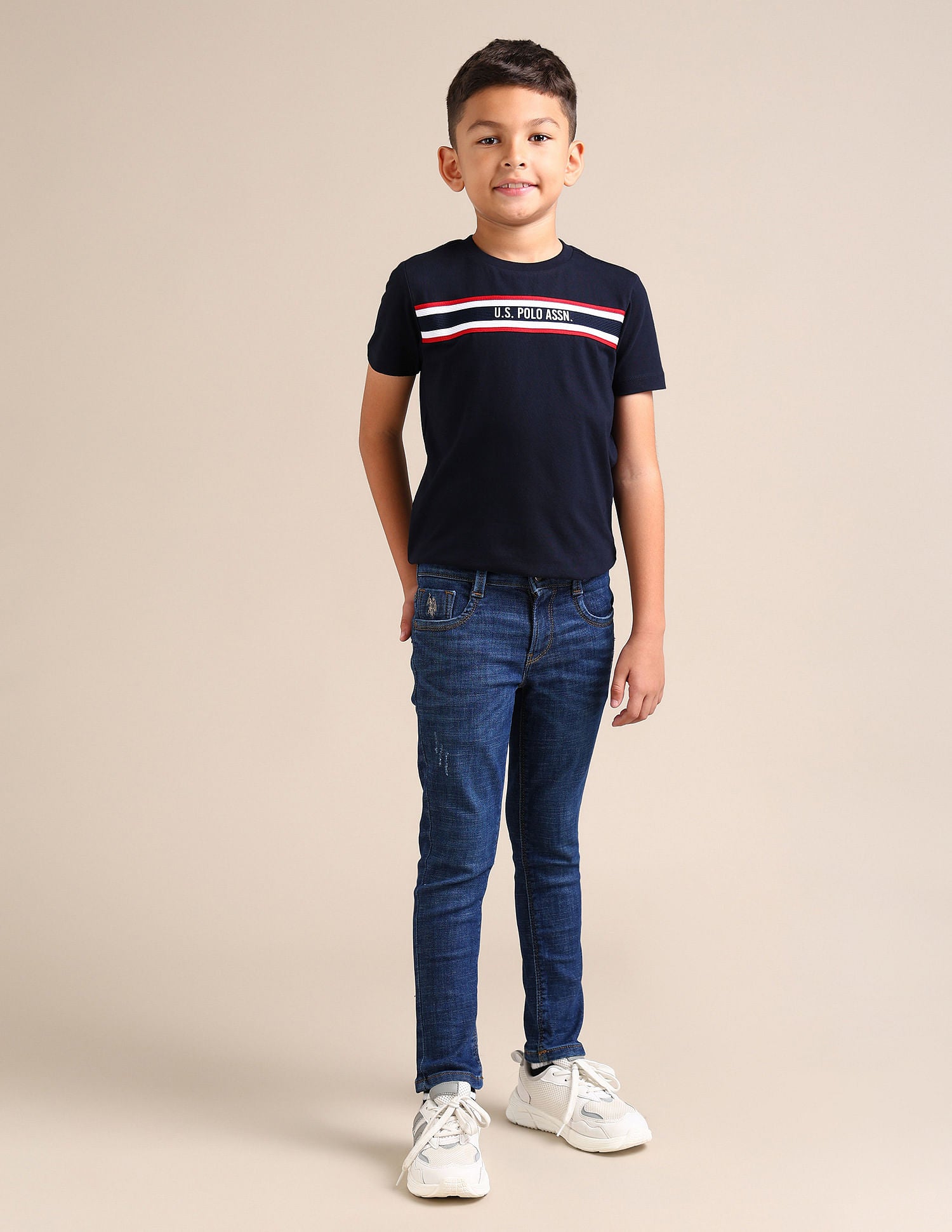 Skinny fit Solid Jeans Dark Blue - U.S. POLO ASSN. | Large