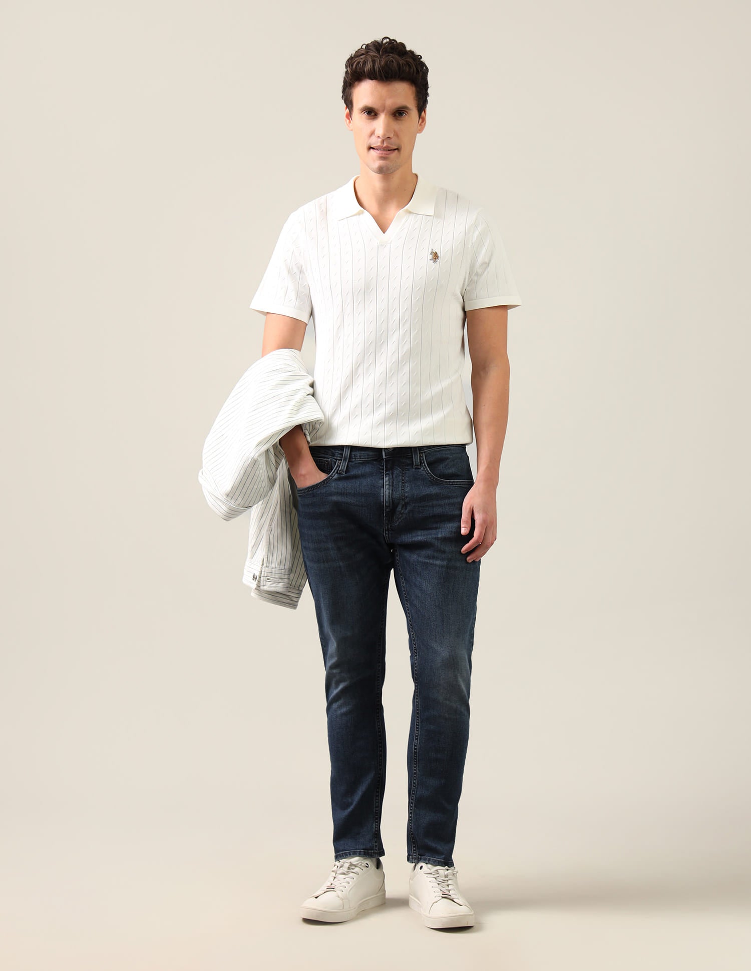 Henry Tapered Fit Blue Jeans Blue - U.S. Polo Assn. India | Large