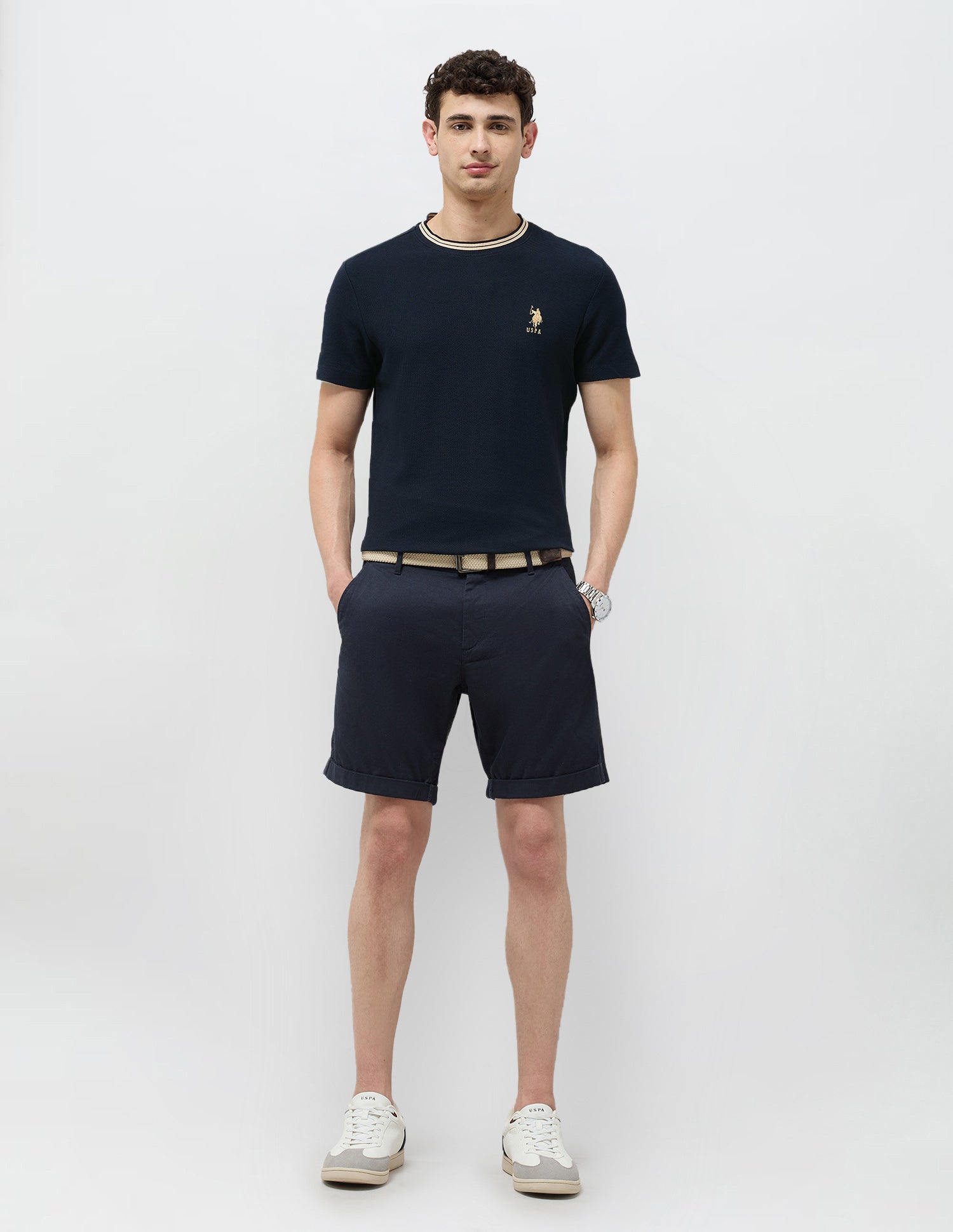 Solid Regular Fit T-Shirt Navy - U.S. POLO ASSN. | Large