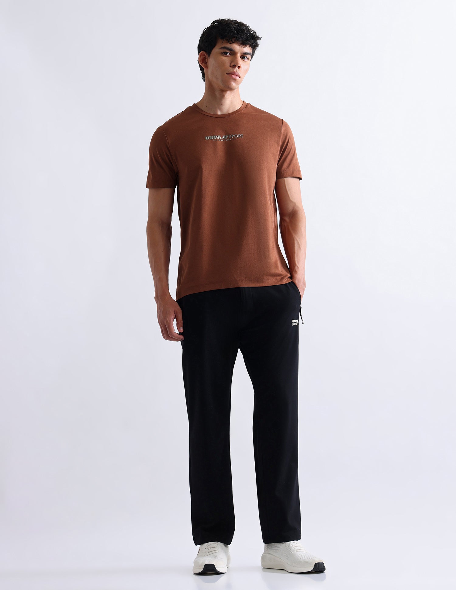 Solid Slim Fit T-Shirt Rust - U.S. Polo Assn. India | Large