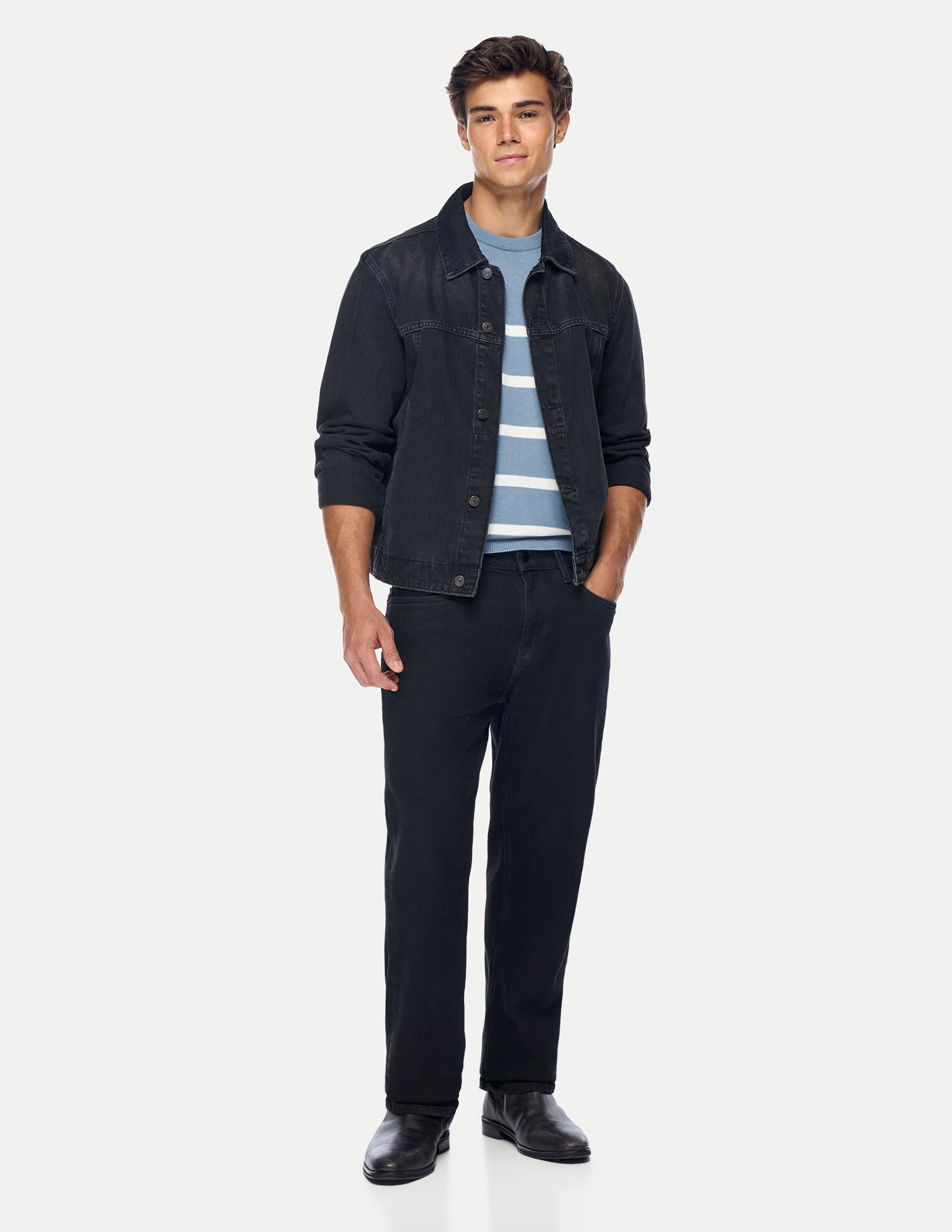 Horizontal Striped Regular Fit Sweater Blue - U.S. Polo Assn. India | Large
