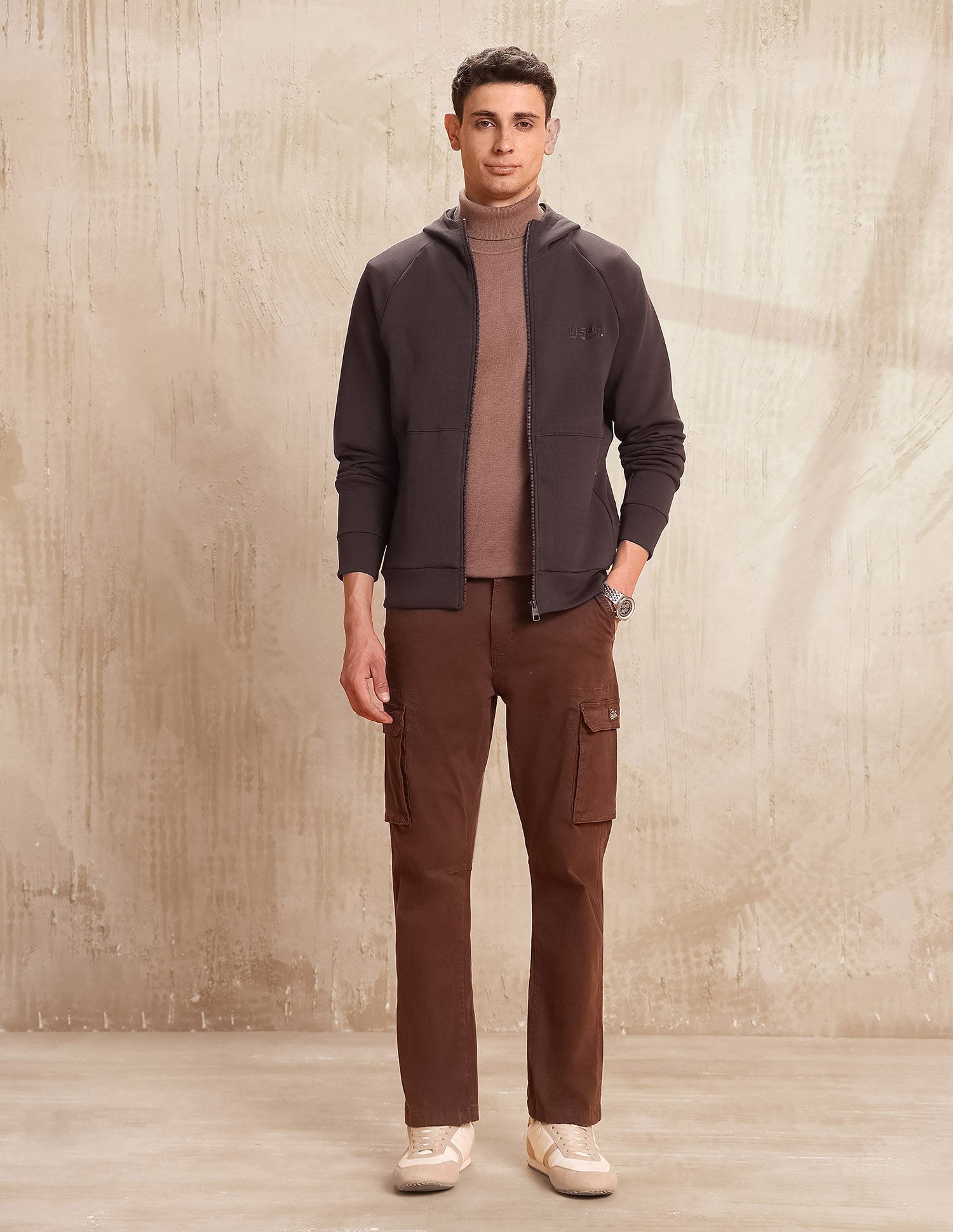 Solid Legend Of Horseshoe Sweatshirt Dark Brown - U.S. POLO ASSN. | Large