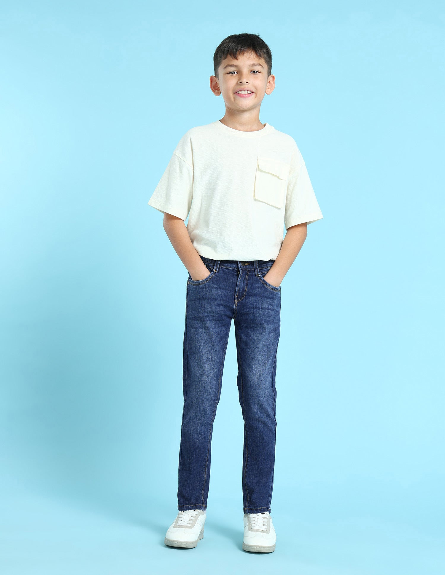 Boys Blue Slim Fit Stone Wash Jeans Blue - U.S. POLO ASSN. | Large