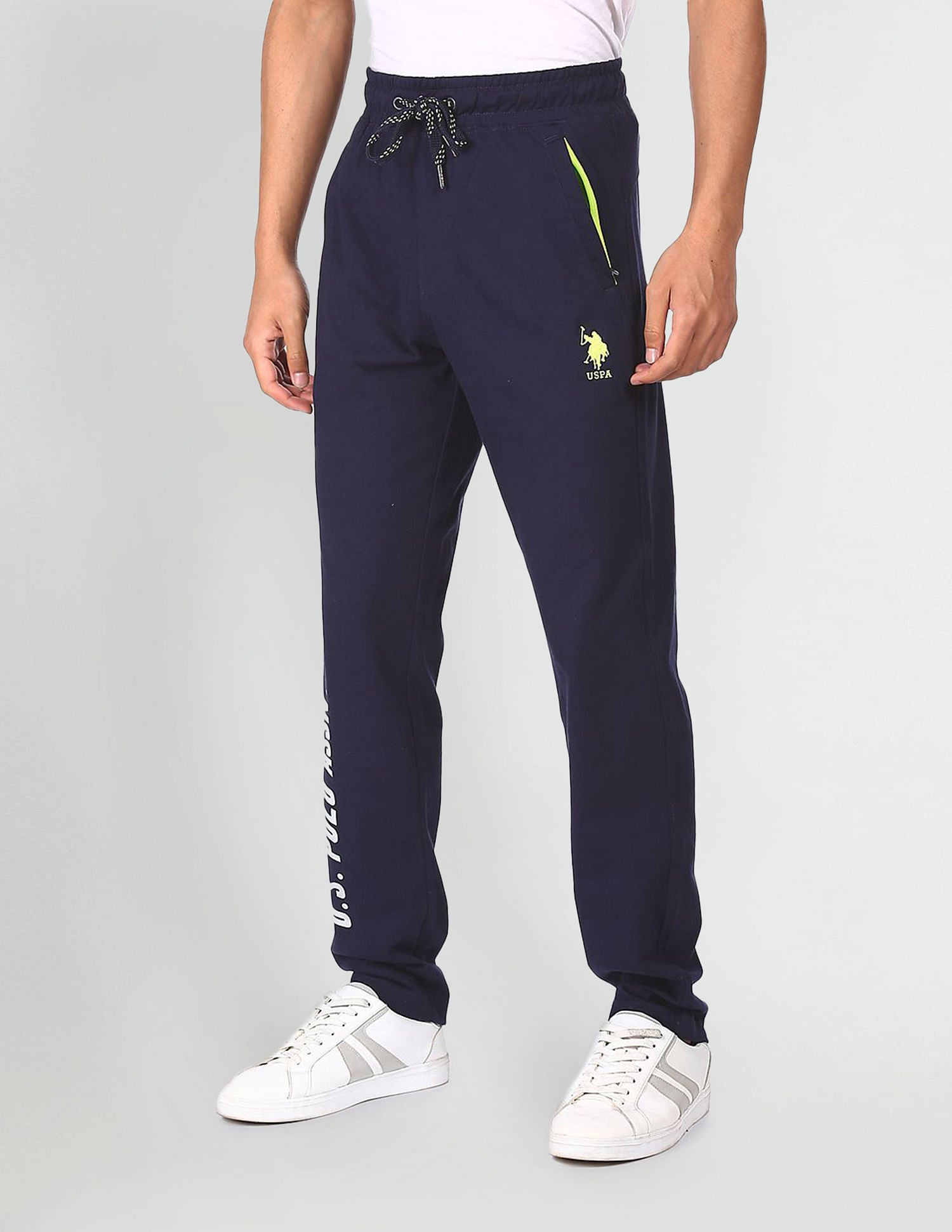 Drawstring Waist Brand Print I720 Lounge Track Pants - Pack Of 1 Navy - U.S. POLO ASSN. | Large