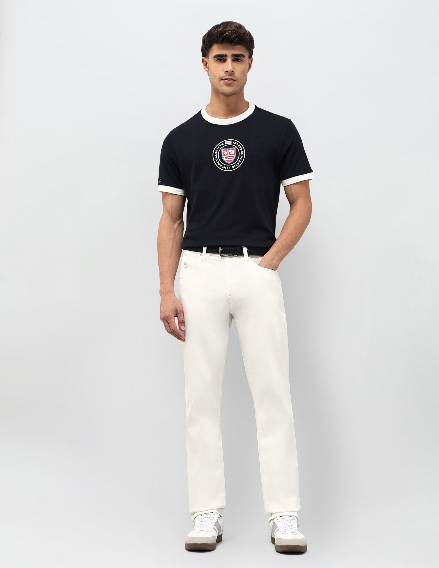 Harold Slim Straight Fit White Jeans White - U.S. POLO ASSN. | Large