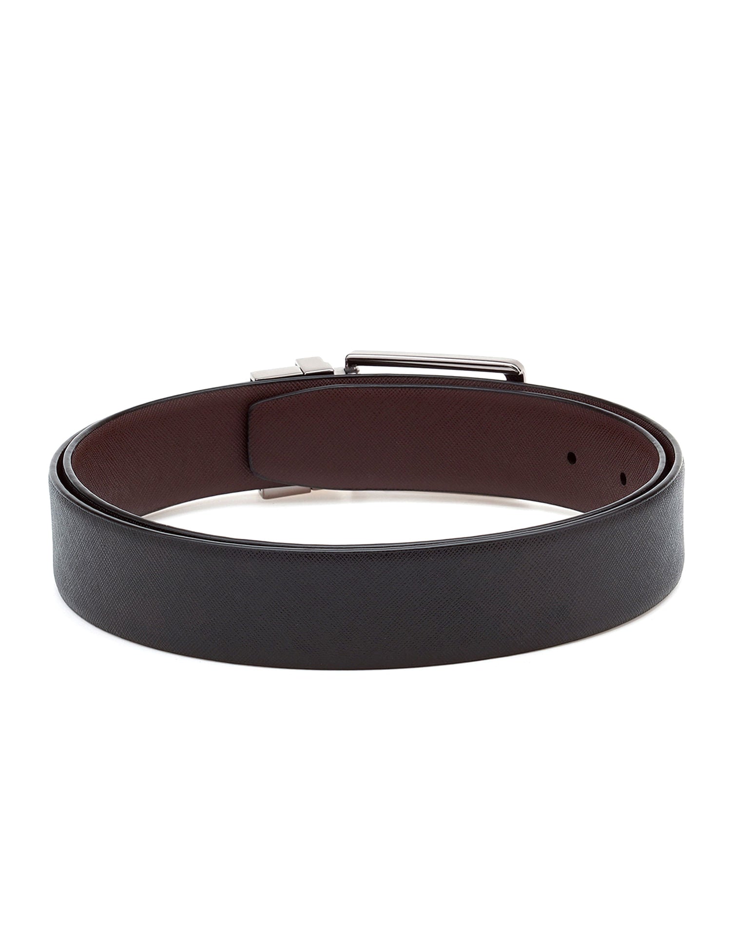 Men Como Leather Belt Brown and Black - U.S. POLO ASSN. | Large