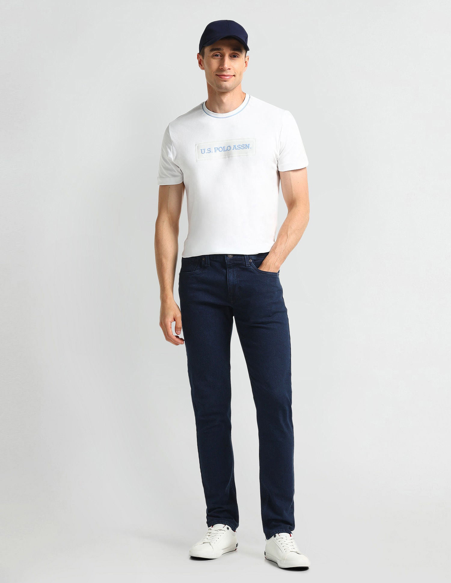 Brandon Slim Tapered Navy Jeans Navy - U.S. Polo Assn. India | Large