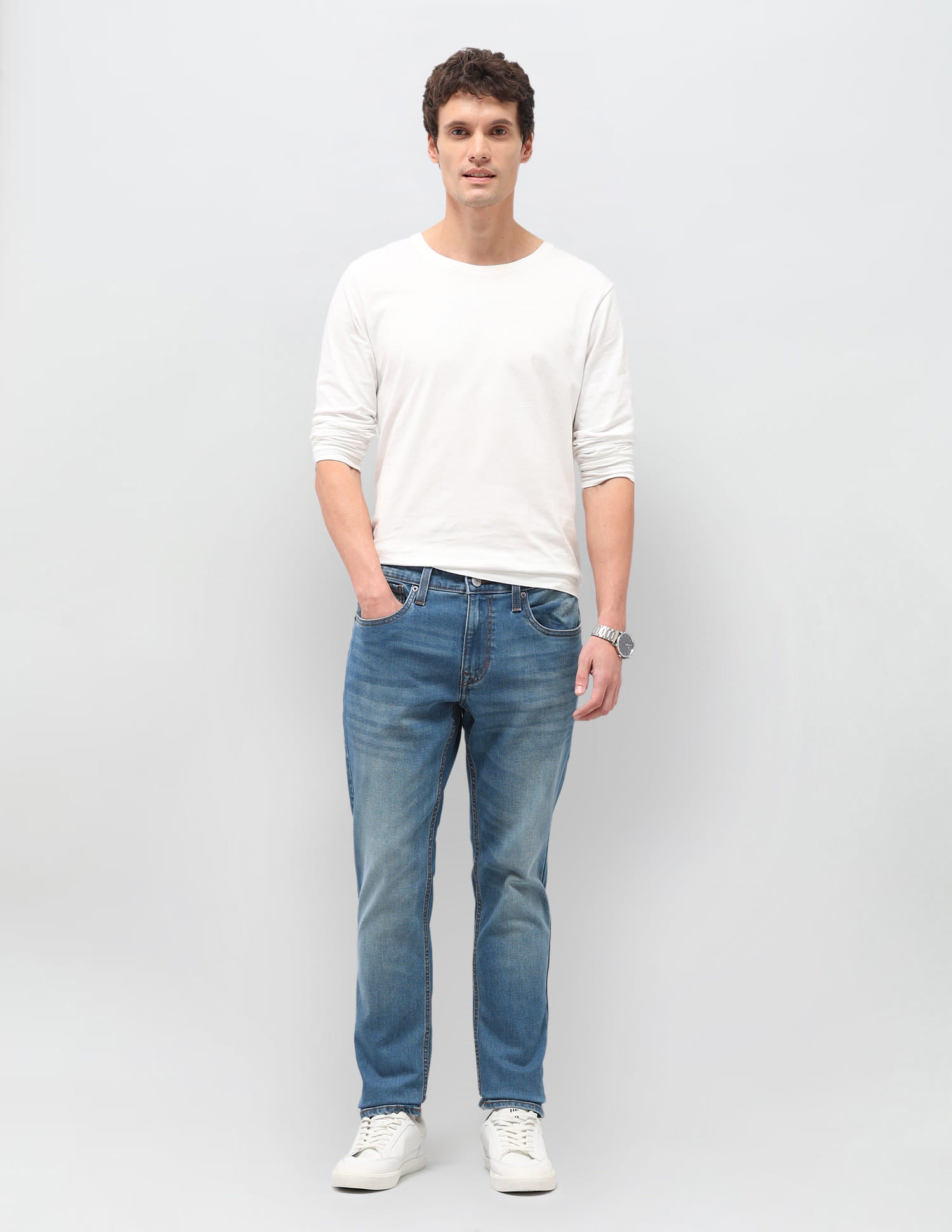 Solid Slim Fit Jeans Blue - U.S. Polo Assn. India | Large