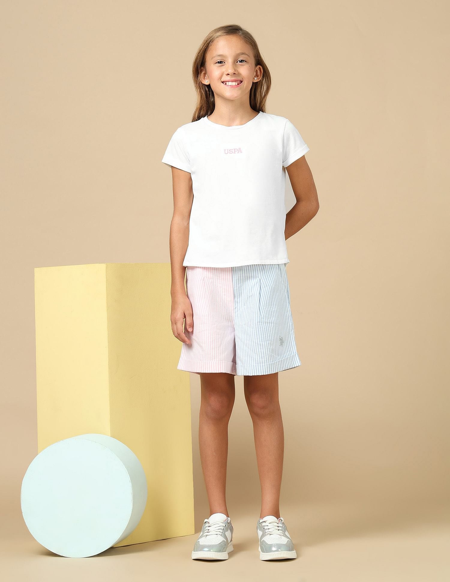 Girls Regular Fit T-Shirt White - U.S. POLO ASSN. | Large