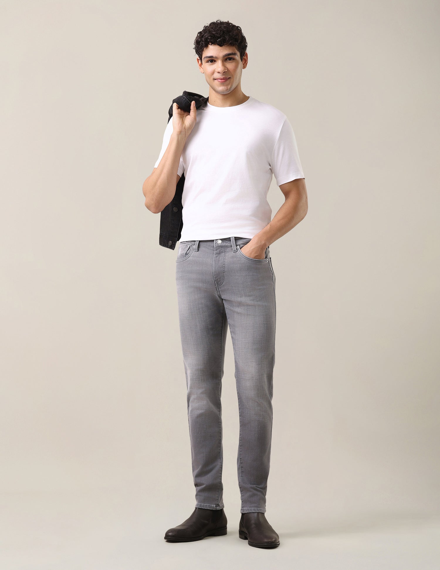 Brandon Slim-Tapered Fit Grey Jeans Grey - U.S. Polo Assn. India | Large