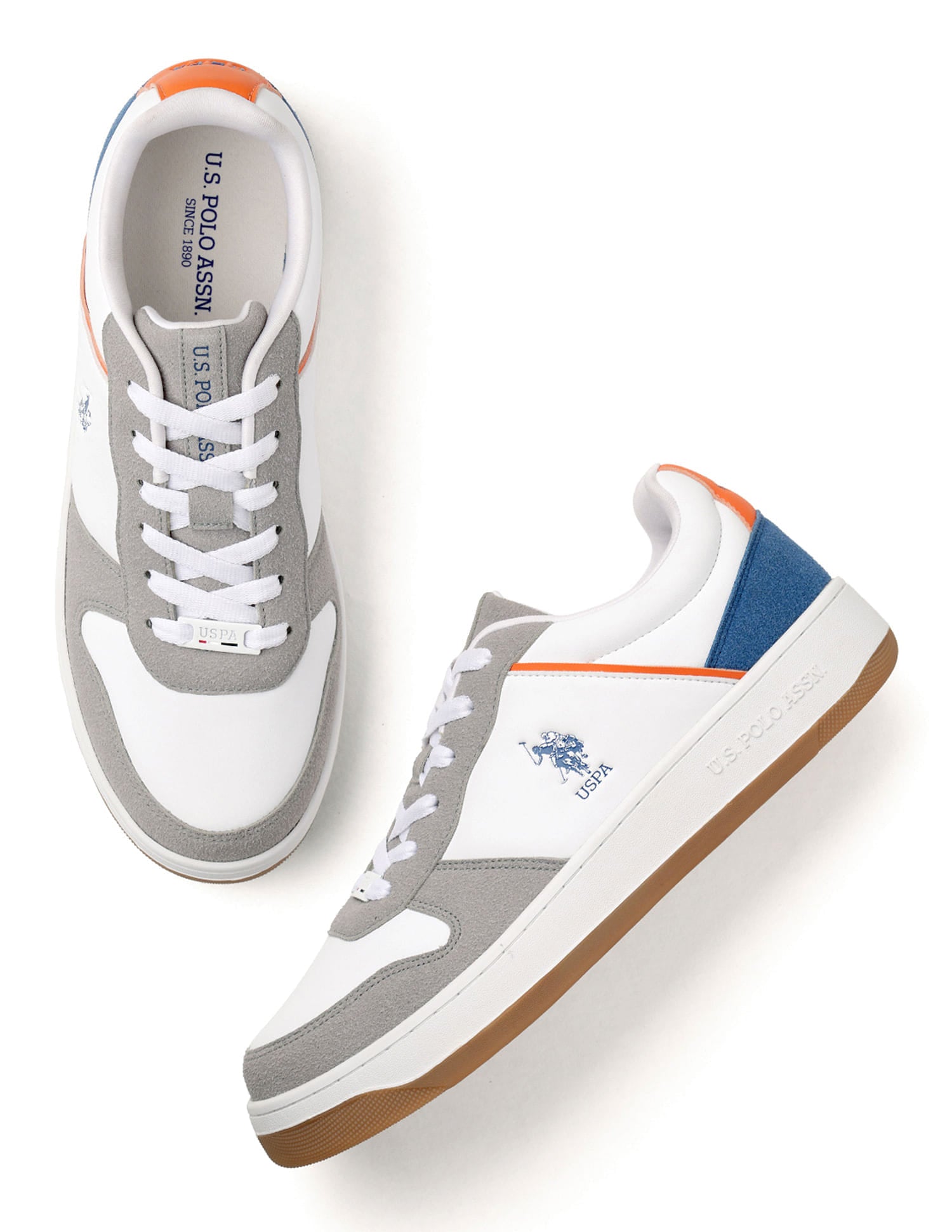 Men Joan Colourblocked Sneakers Off White - U.S. Polo Assn. India | Large