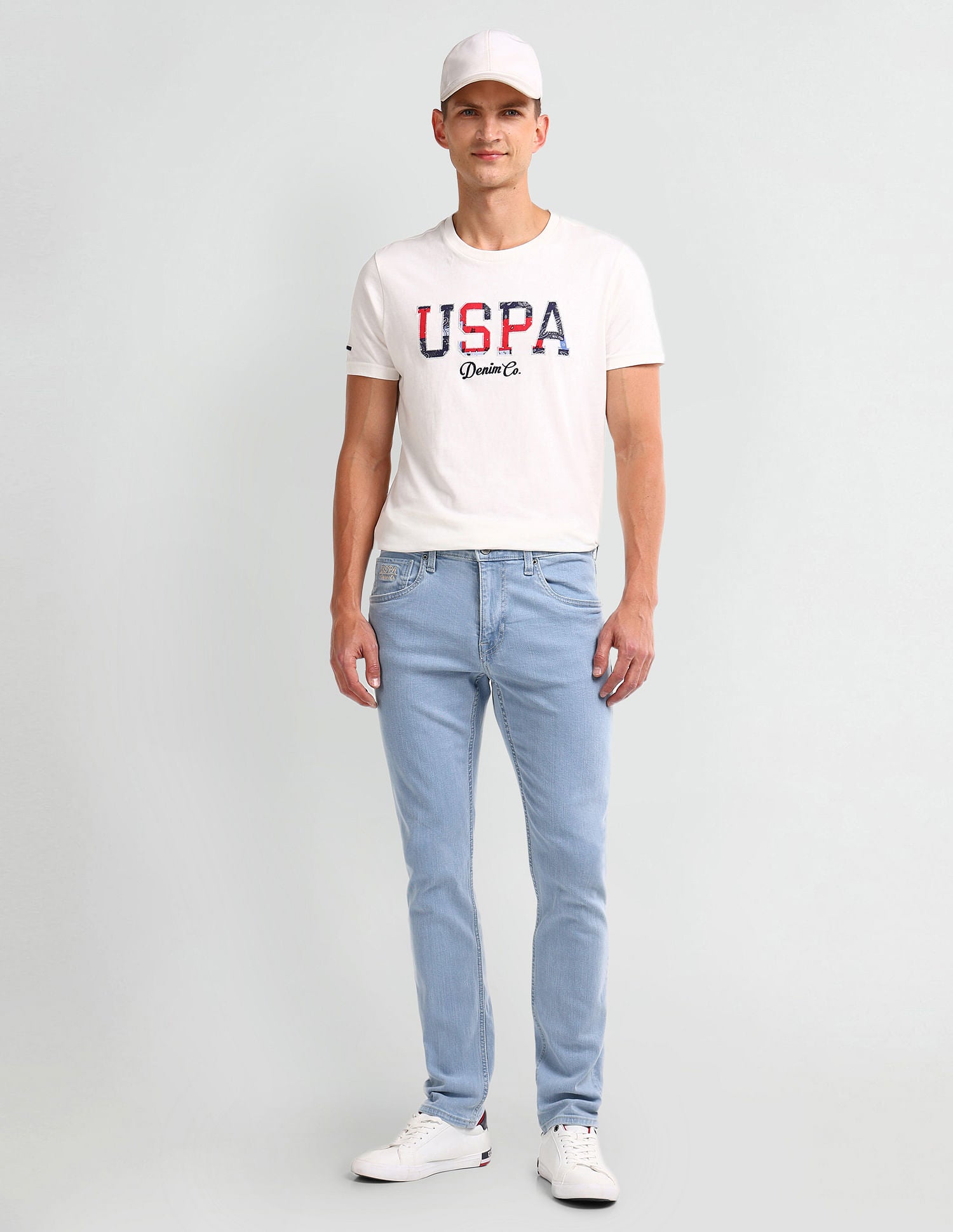 Brandon Slim Tapered Blue Jeans Blue - U.S. Polo Assn. India | Large