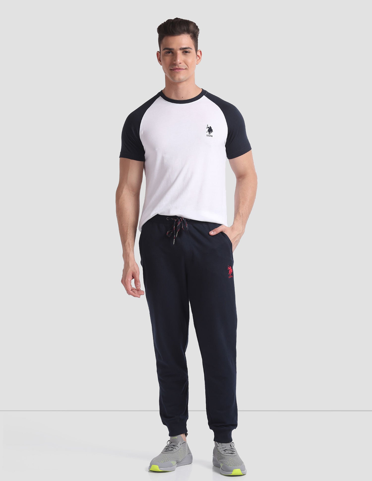 Mid Rise Drawstring Waist I604 Joggers - Pack Of 1 Navy - U.S. POLO ASSN. | Large