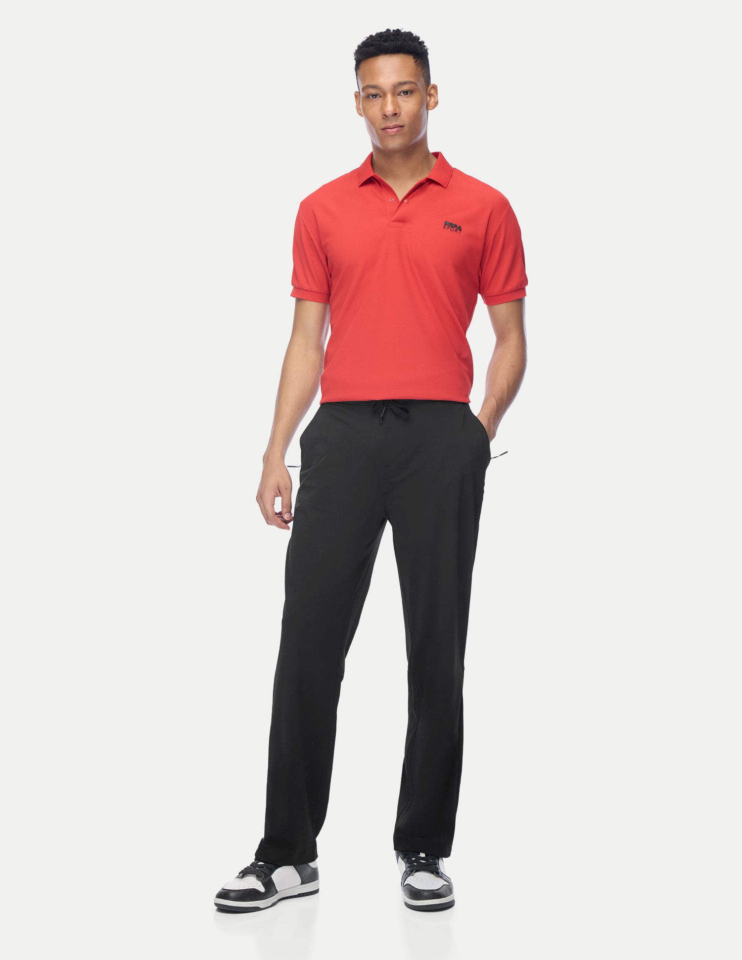 Mid Rise Regular Fit Active Track Pants Black - U.S. Polo Assn. India | Large
