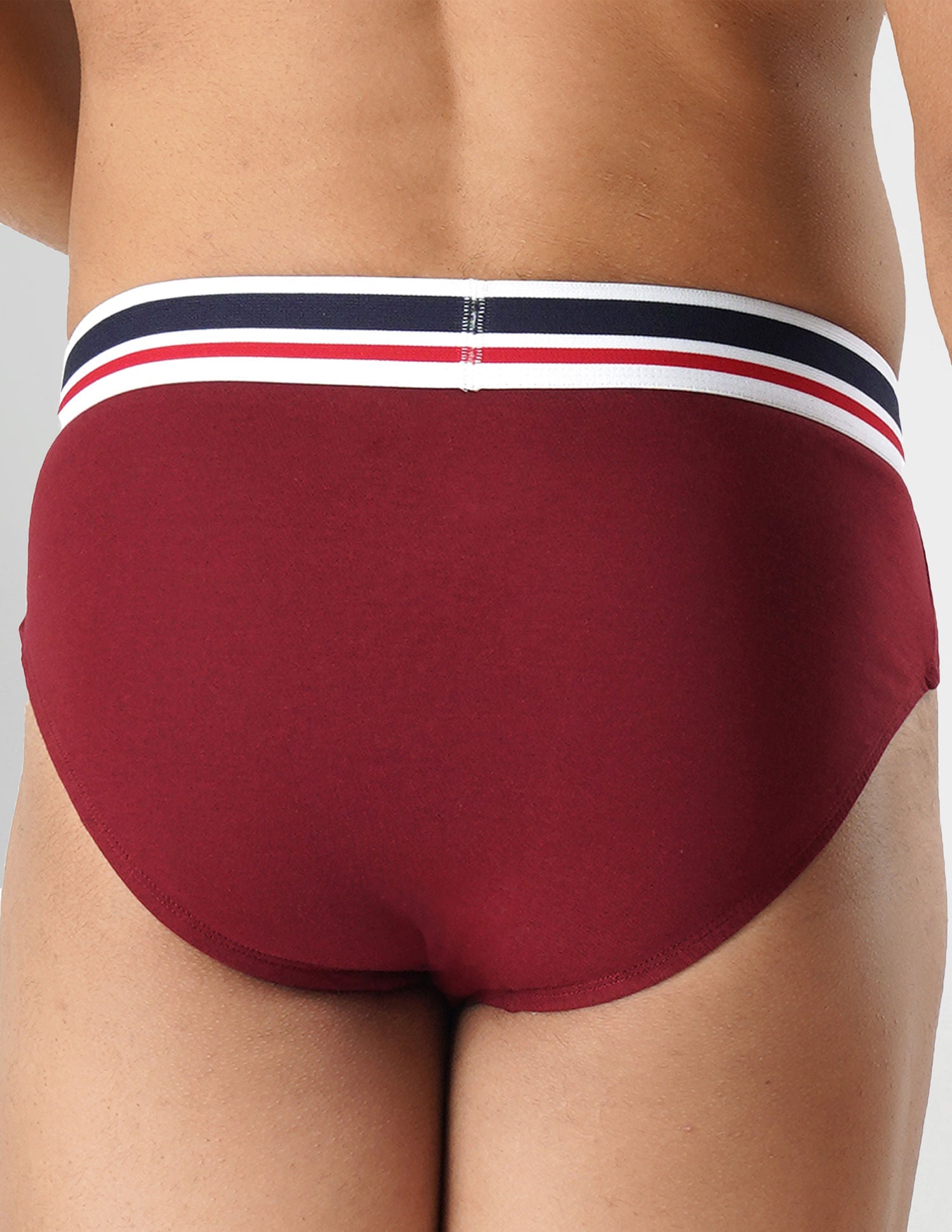 Pure Cotton Solid I006 Briefs - Pack Of 2 Maroon - U.S. POLO ASSN. | Large