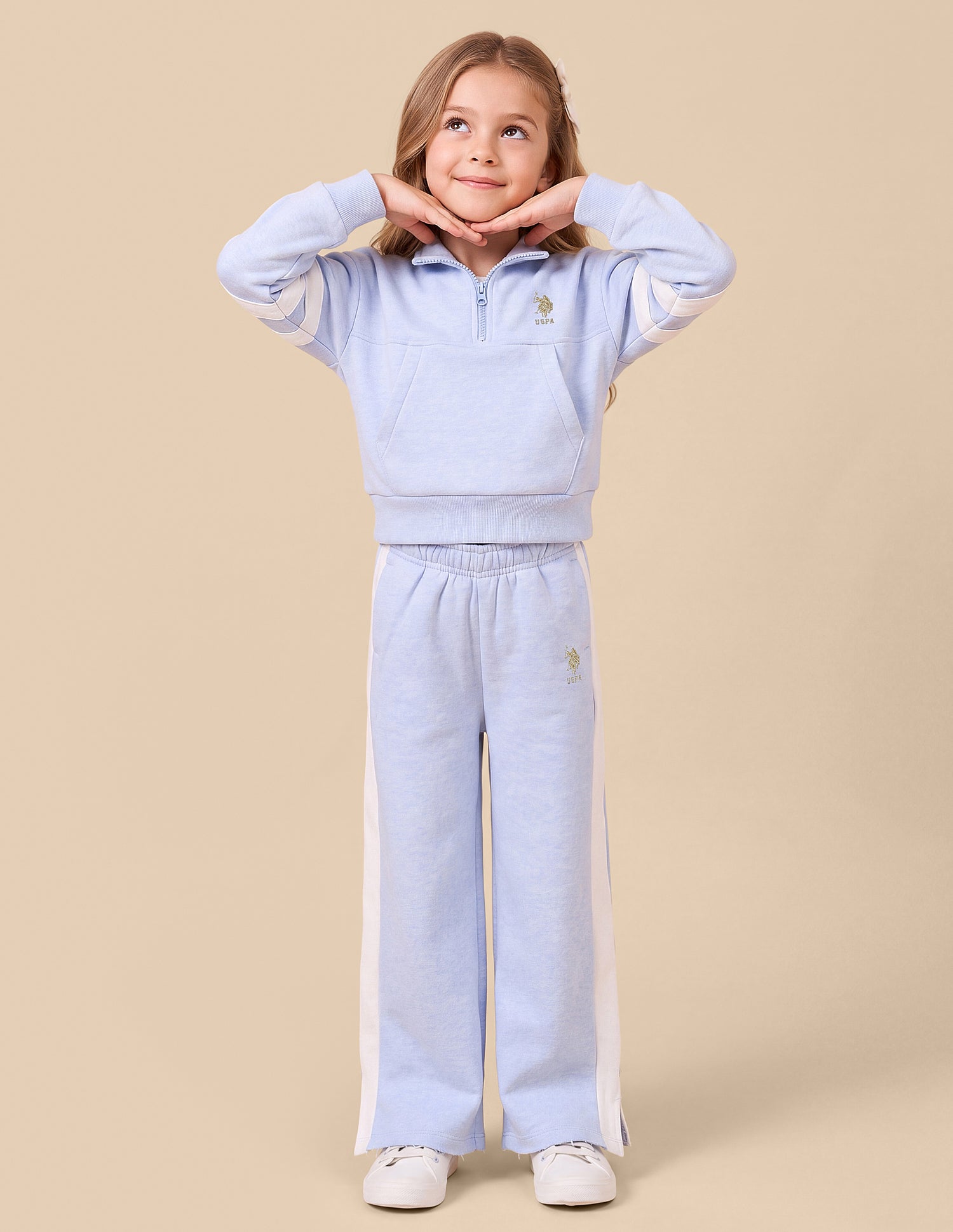Solid Loose Fit Track Pants Blue - U.S. Polo Assn. India | Large
