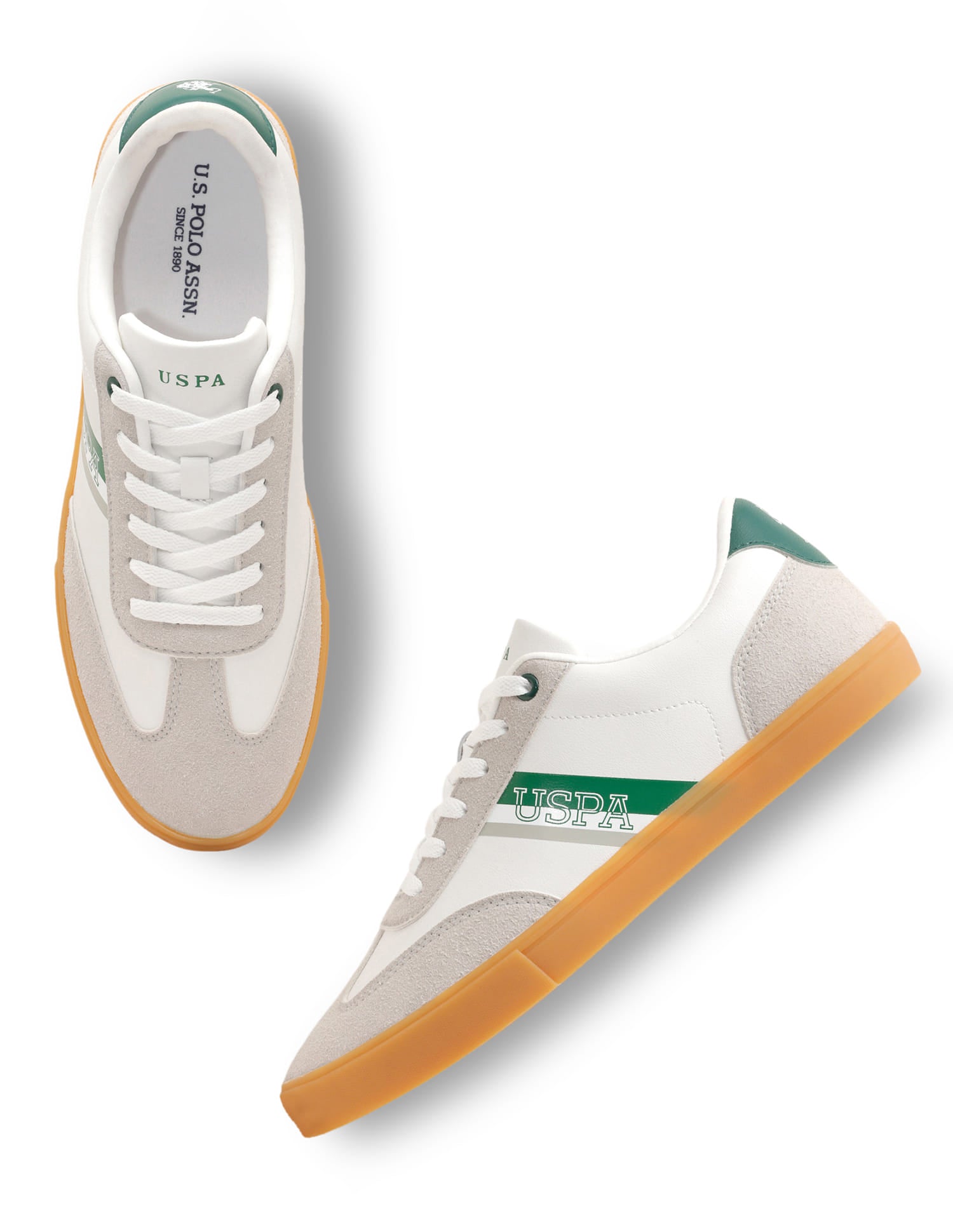 Men Hamet 2.0 Striped Sneakers Off White - U.S. Polo Assn. India | Large