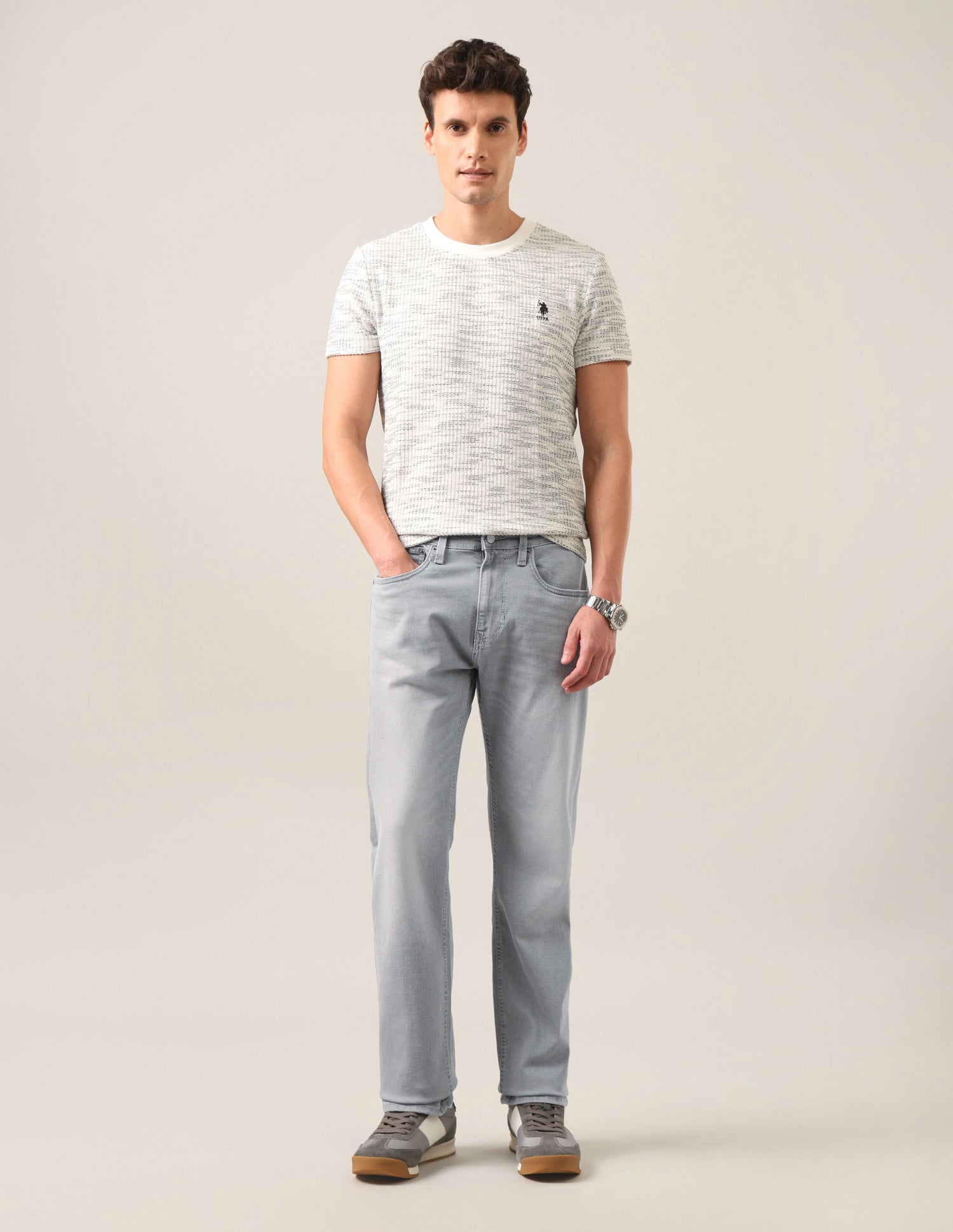Mason Regular Straight Fit Grey Jeans Grey - U.S. Polo Assn. India | Large