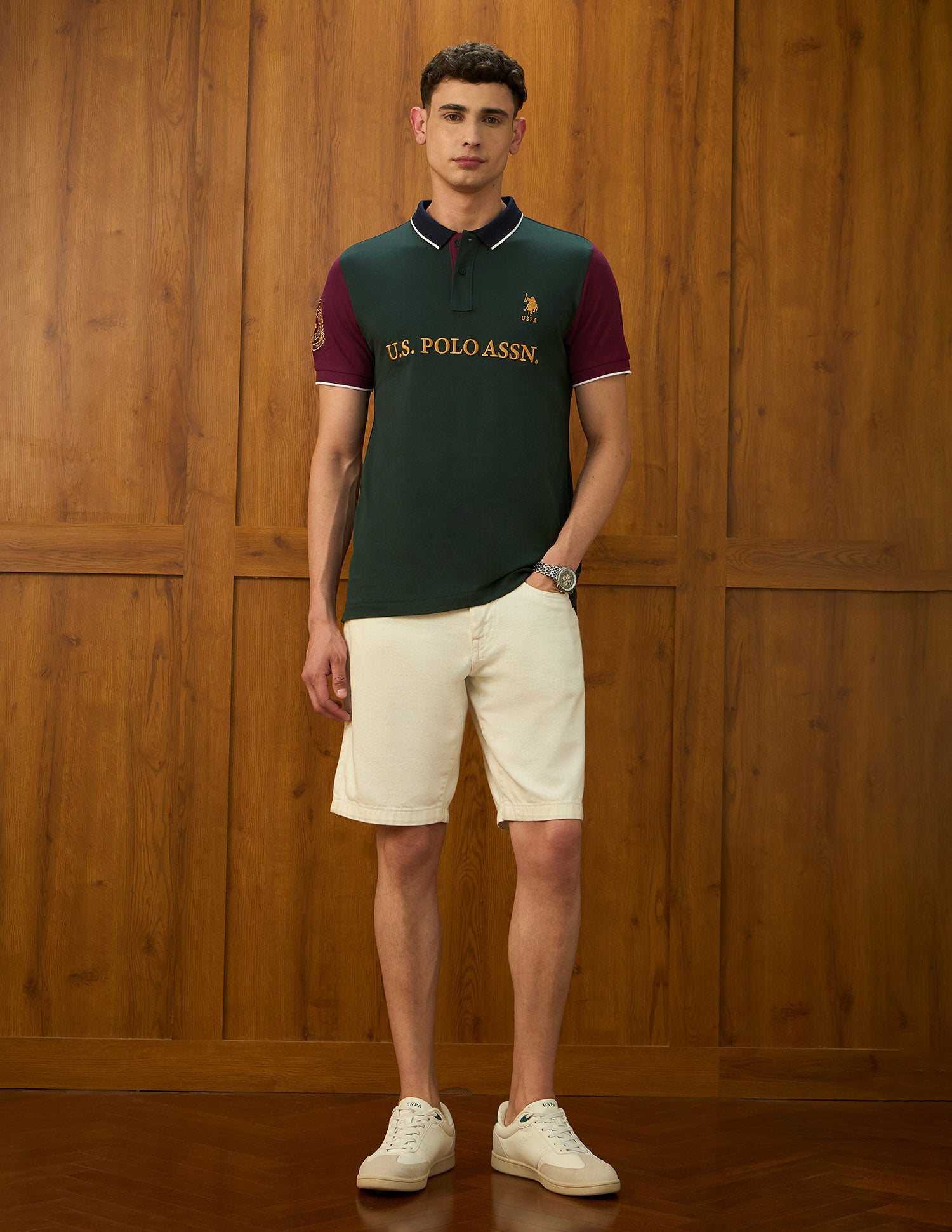 Brand Embroidered Varsity Theatre Polo Shirt Olive - U.S. POLO ASSN. | Large