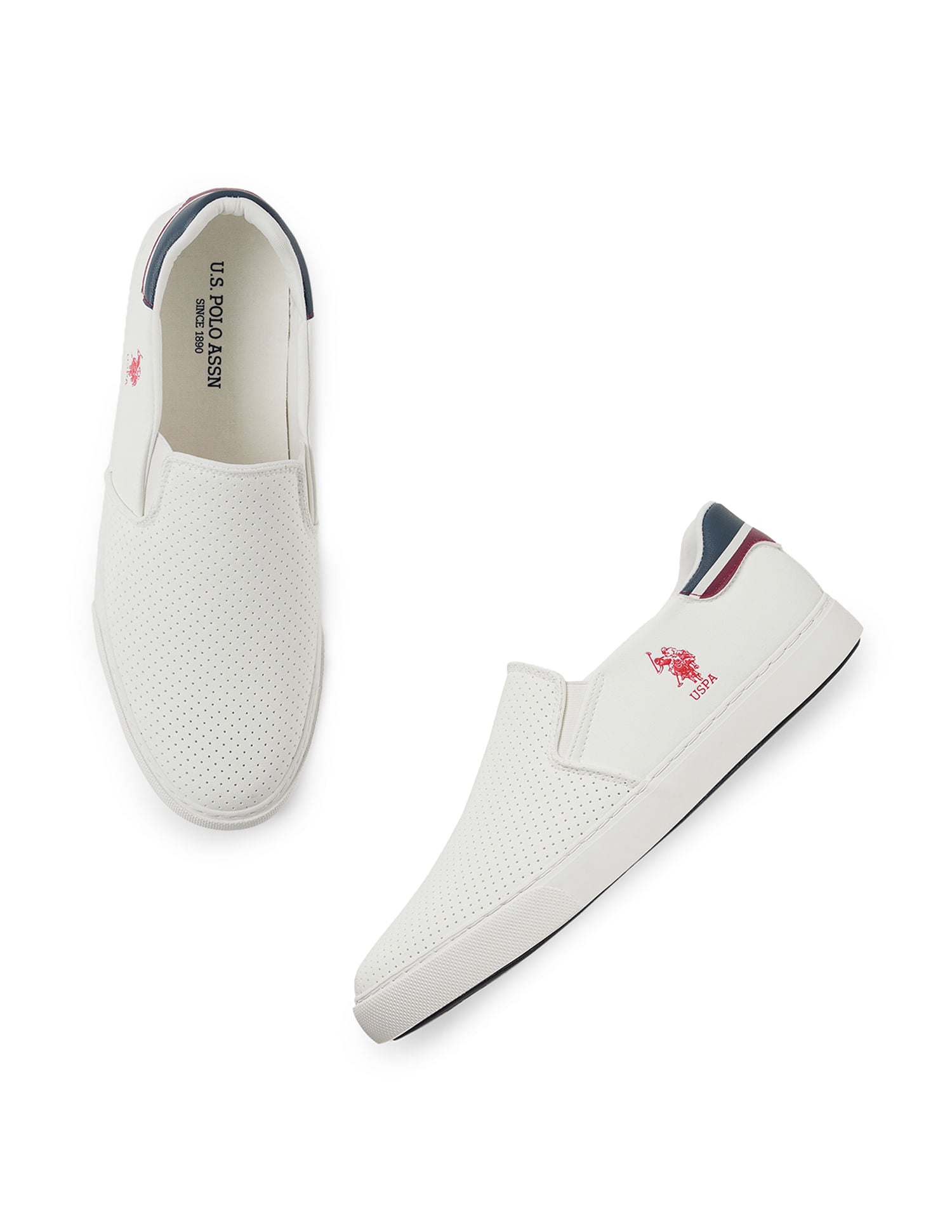 Men Round Toe Campbell 4.0 Slip-Ons Shoes Off White - U.S. Polo Assn. India | Large