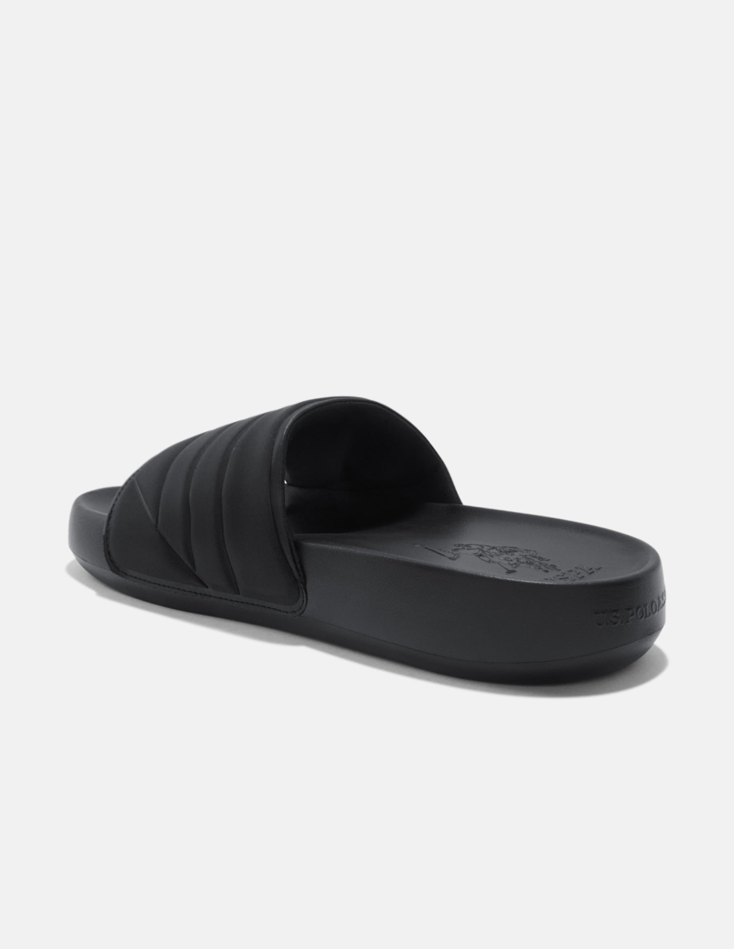 Textured Striped Gino Sliders Black - U.S. Polo Assn. India | Large
