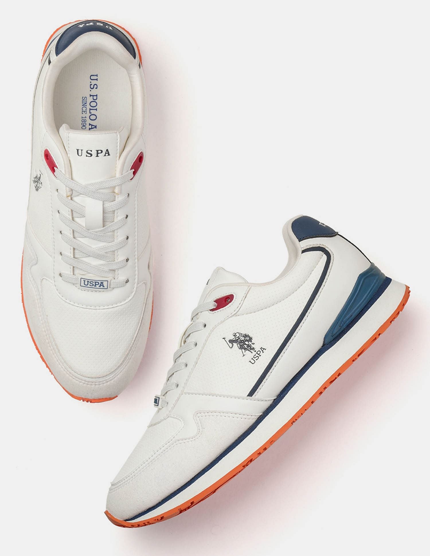 Men Lowen 2.0 Colour Blocked Sneakers White - U.S. POLO ASSN. | Large