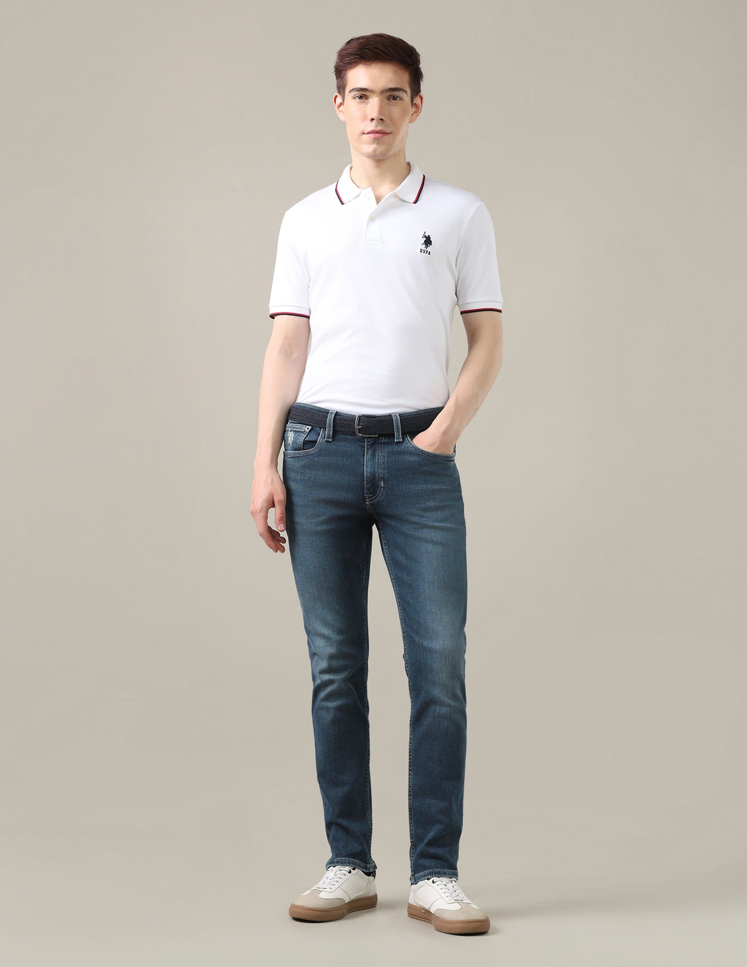 Brandon Slim-Tapered Fit Blue Jeans Blue - U.S. Polo Assn. India | Large