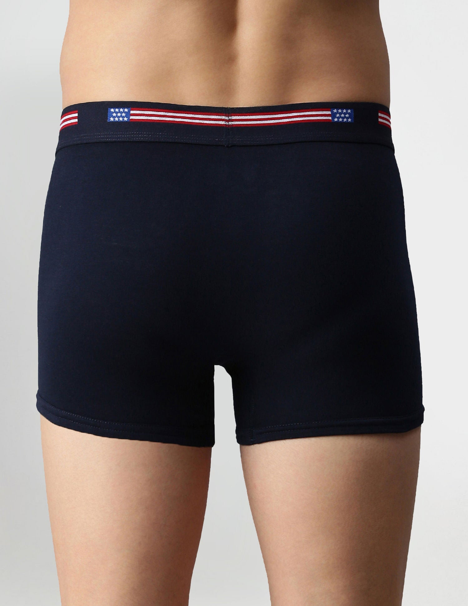 Numeric Print Cotton Spandex I015 Trunks - Pack Of 2 Navy and Grey - U.S. POLO ASSN. | Large