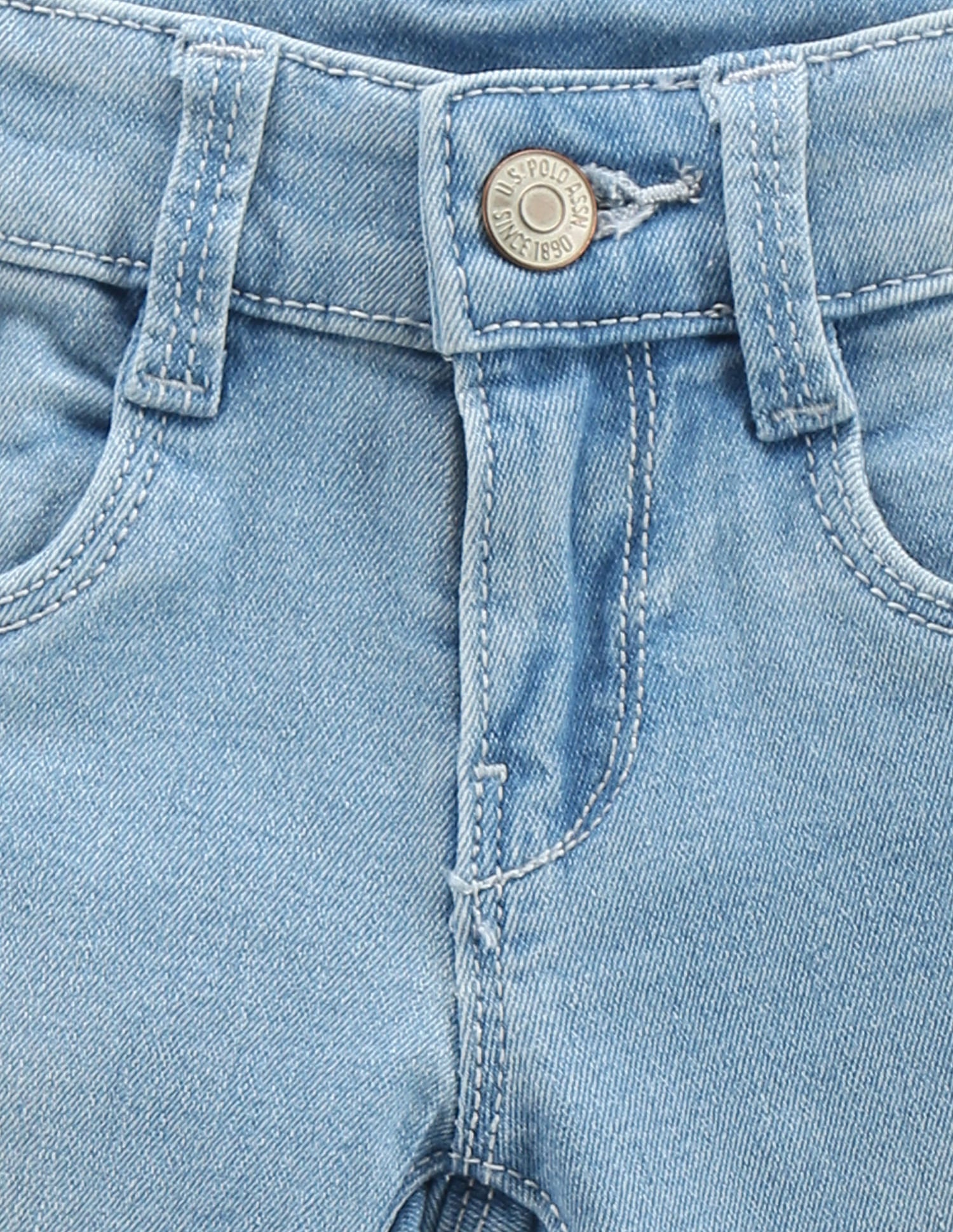 Boys Slim Fit Blue Jeans Blue - U.S. Polo Assn. India | Large