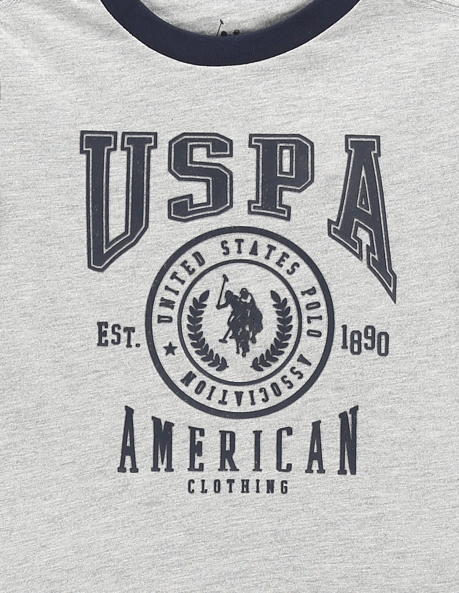 Boys Brand Print T-Shirt Grey - U.S. Polo Assn. India | Large