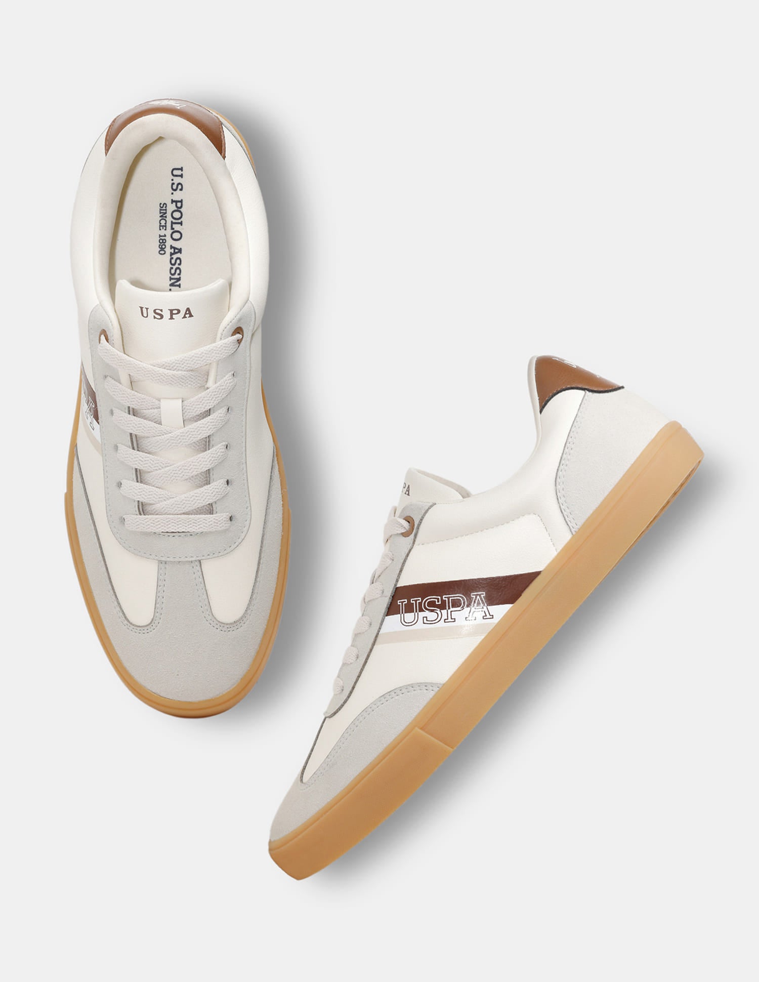 Men Lace-Ups Hamet Sneakers Beige - U.S. Polo Assn. India | Large