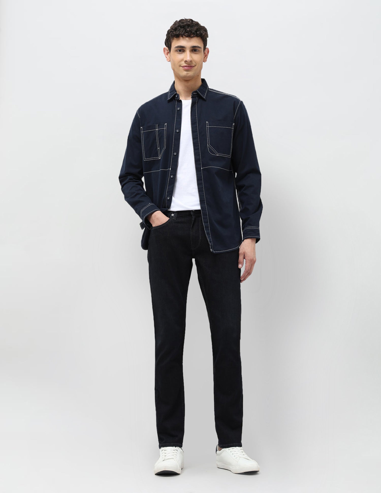 Brandon Slim Tapered Fit Blue Jeans Dark Blue - U.S. POLO ASSN. | Large