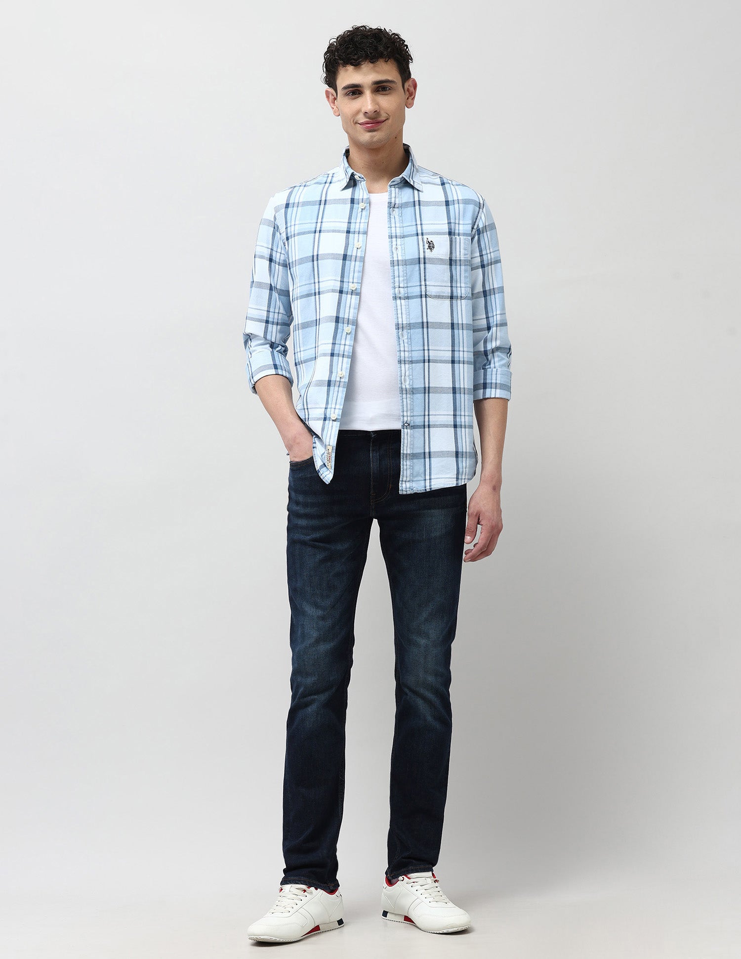 Regallo Skinny Fit Blue Jeans Dark Wash - U.S. POLO ASSN. | Large