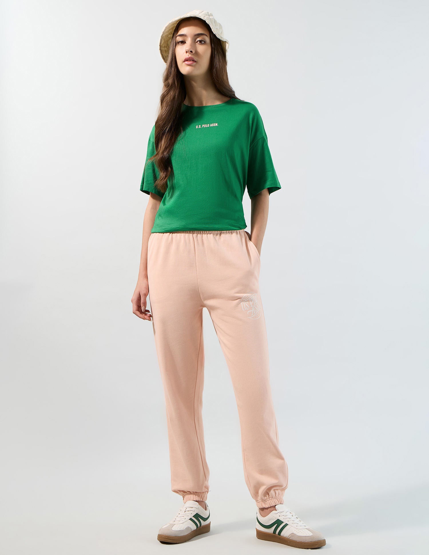 Brand Printed Boyfriend Fit T-Shirt Bright Green - U.S. POLO ASSN. | Large