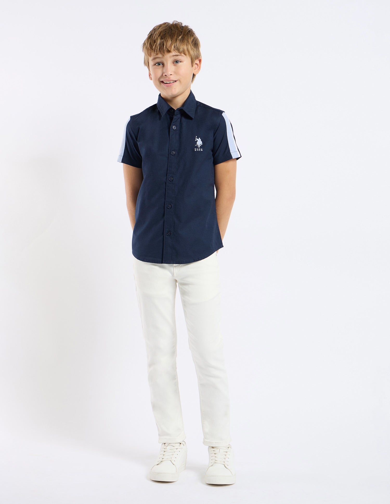 Boys Oxford Regular Fit Shirt Navy - U.S. POLO ASSN. | Large