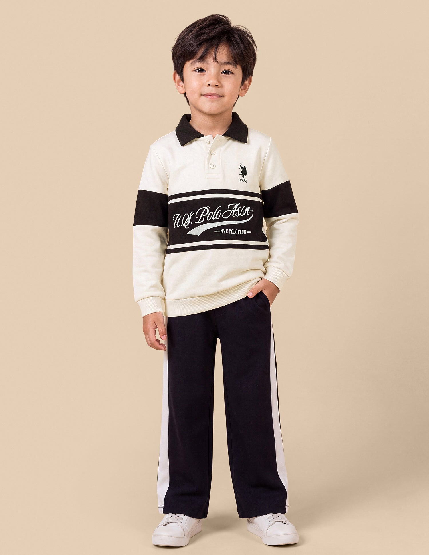 Brand Embroidered Regular Fit Sweatshirt White - U.S. Polo Assn. India | Large