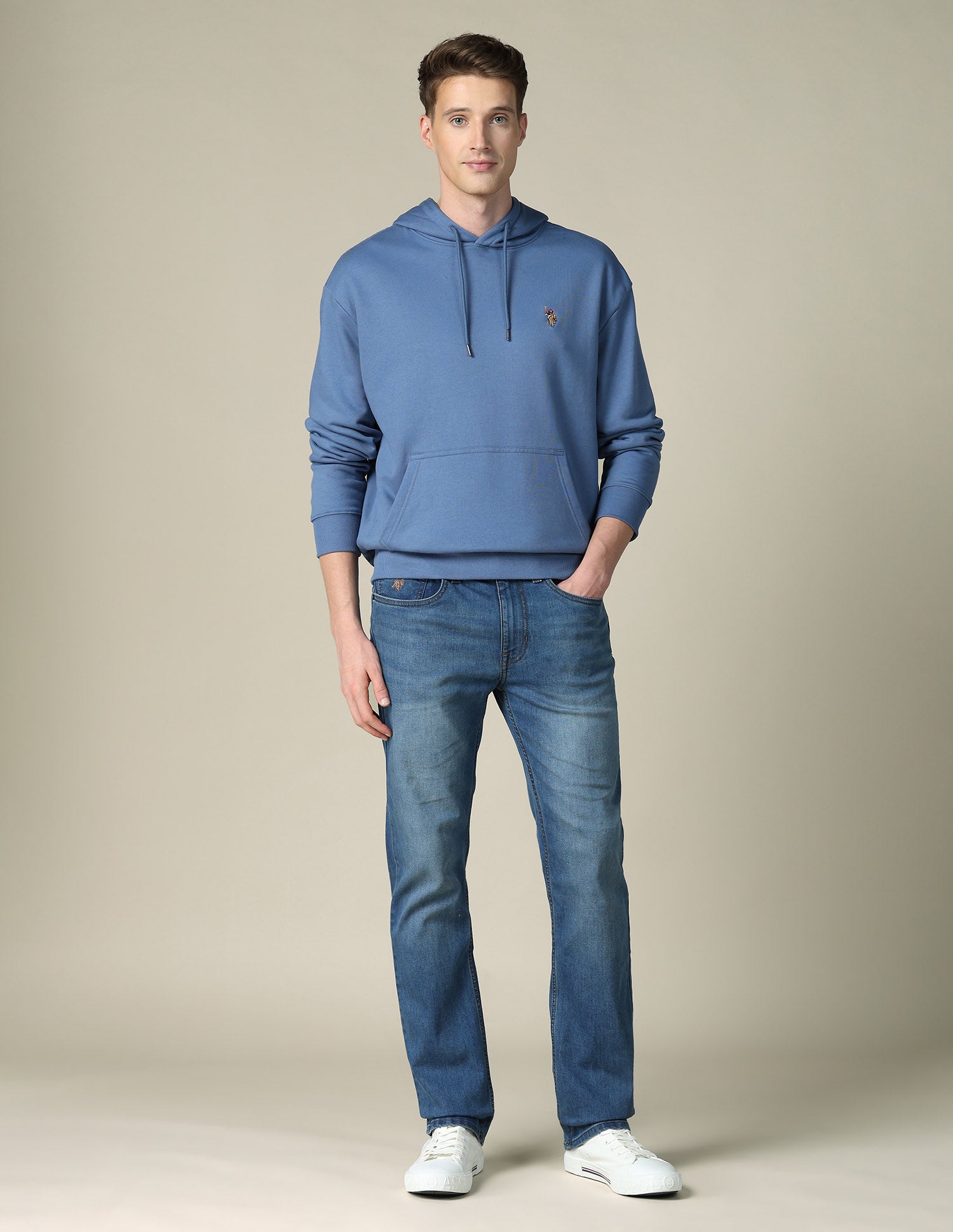 Solid Relaxed Fit Sweatshirt Dark Blue - U.S. POLO ASSN. | Large