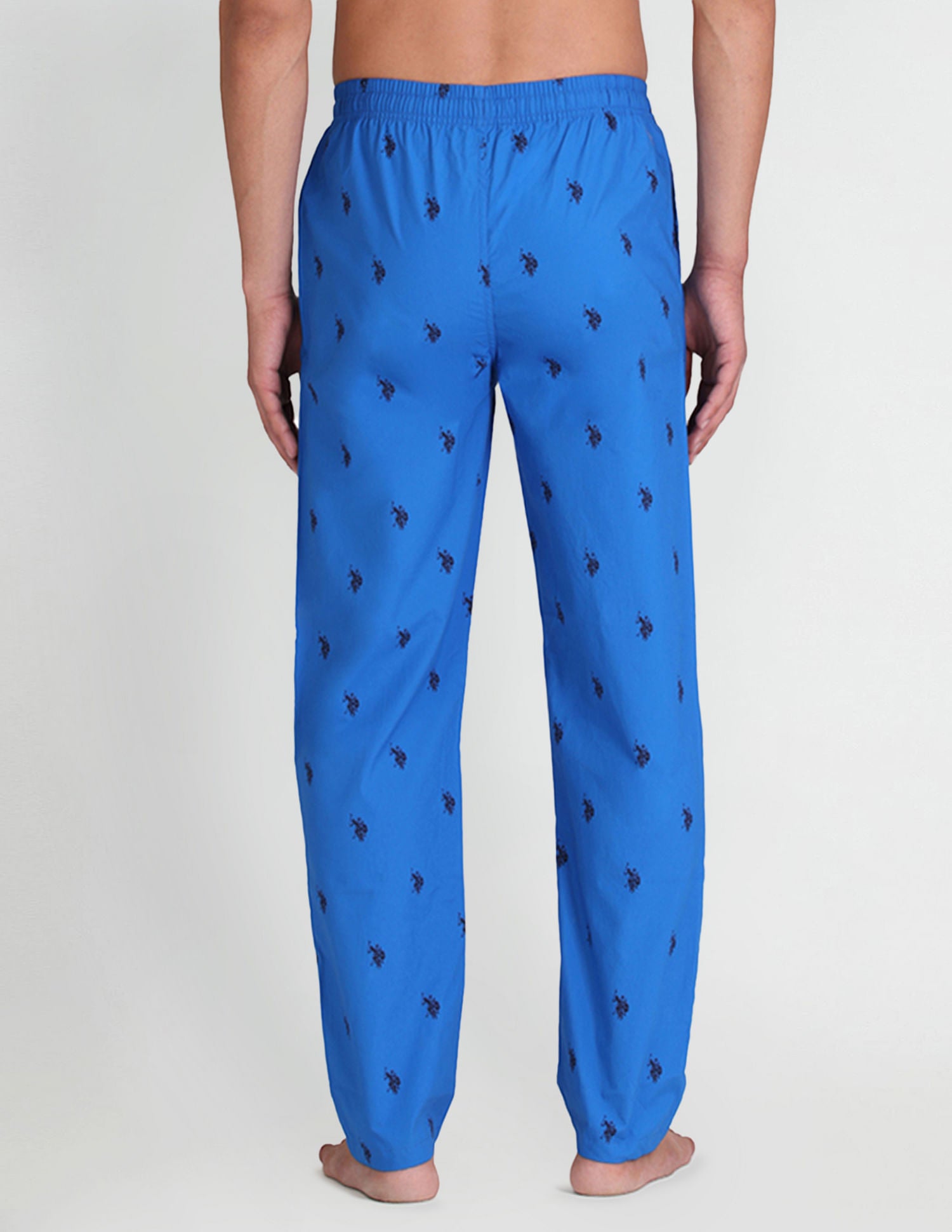 Signature Logo Print Cotton Lounge Pants - Pack Of 1 Blue - U.S. POLO ASSN. | Large