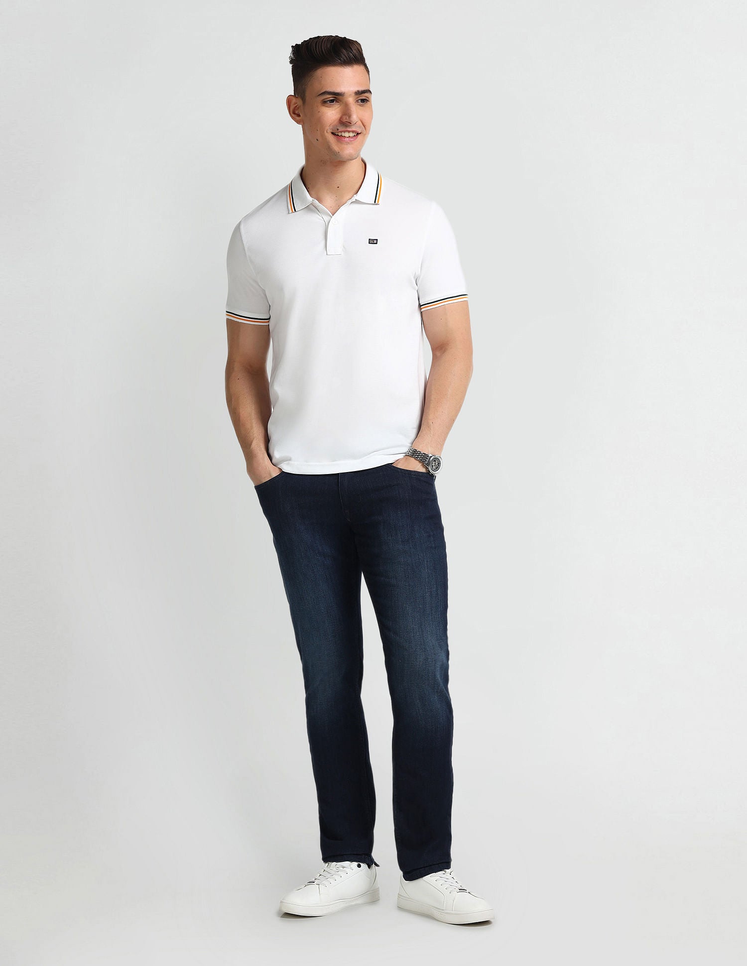Brandon Slim Tapered Blue Jeans Blue - U.S. Polo Assn. India | Large