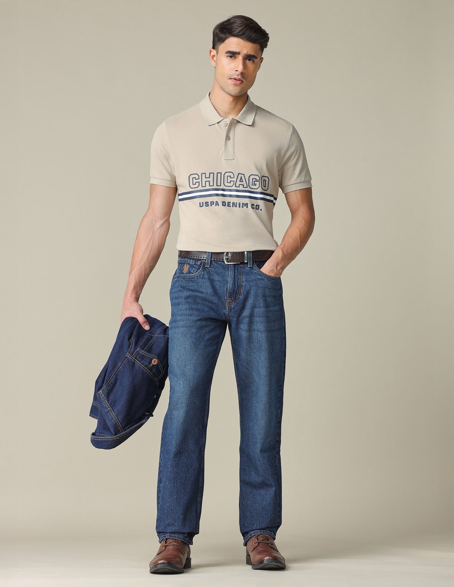 Shawn Relaxed Fit Blue Jeans Dark Indigo - U.S. POLO ASSN. | Large