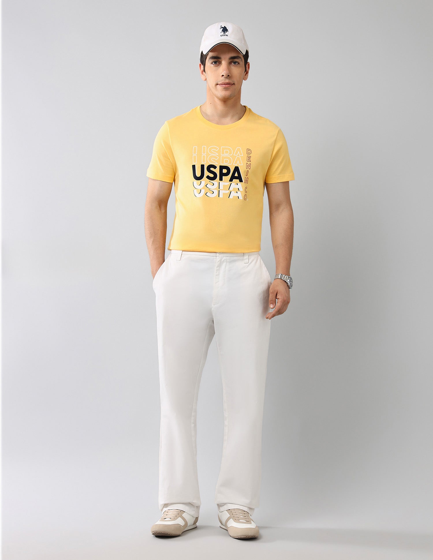 Muscle Fit Americana T-Shirt Yellow - U.S. Polo Assn. India | Large