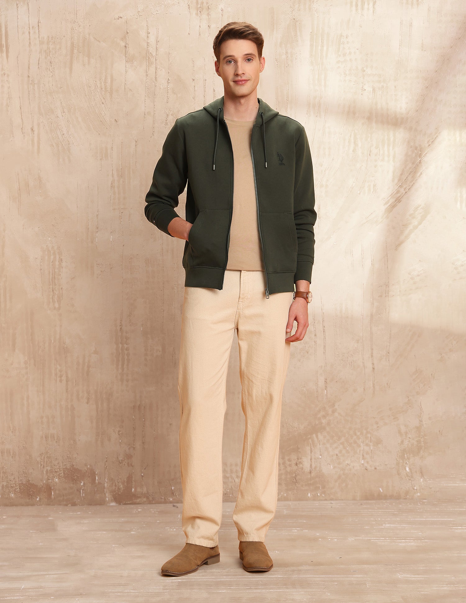 Solid Legend Of Horseshoe Sweatshirt Olive - U.S. POLO ASSN. | Large