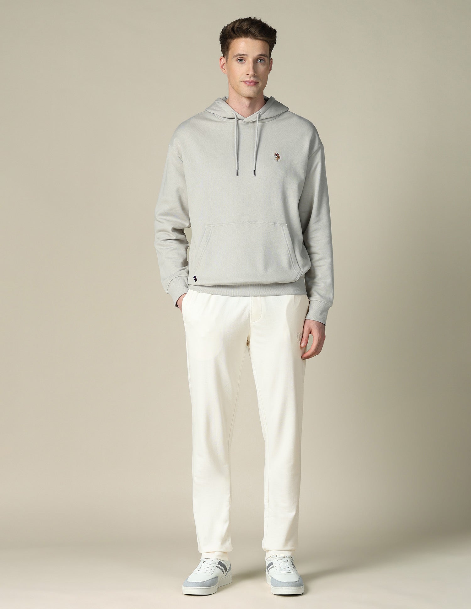 Mid Rise Regular Fit Track Pants Ivory - U.S. POLO ASSN. | Large