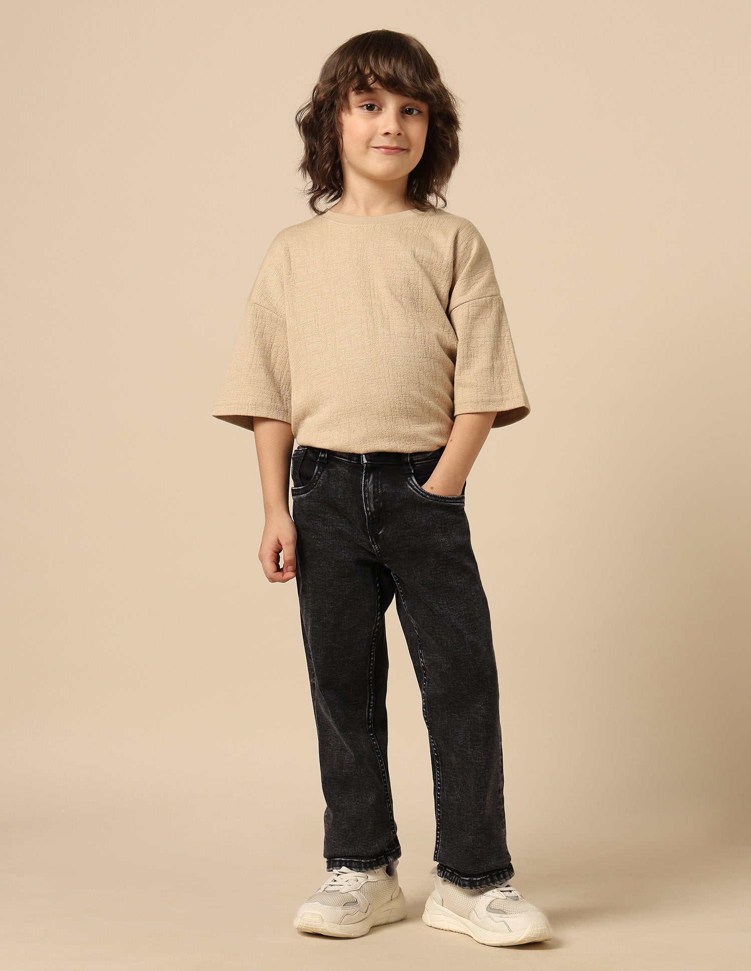 Boys Acid Wash Relaxed Fit Jeans Black - U.S. POLO ASSN. | Large