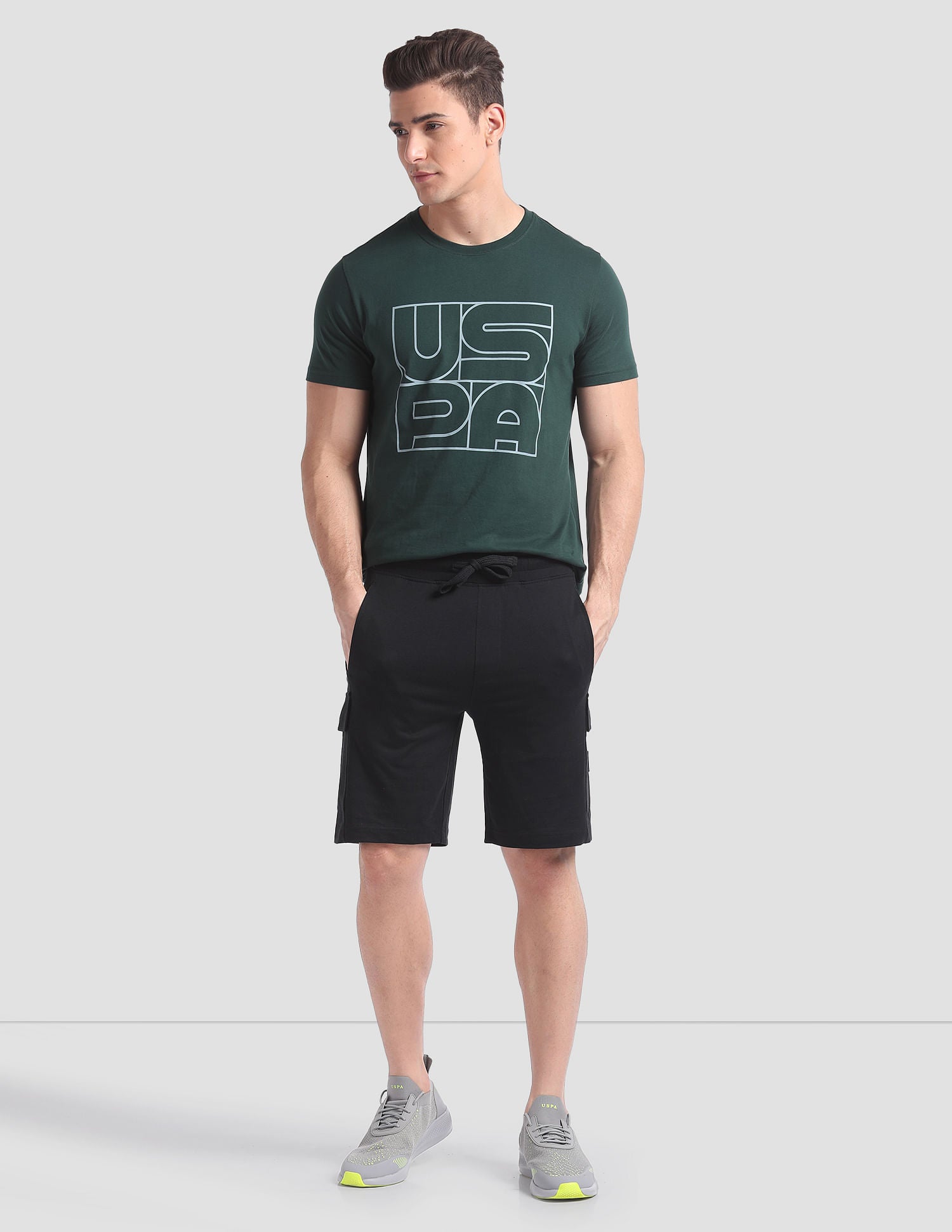 Cargo Pocket OES02 Lounge Shorts - Pack Of 1 Black - U.S. POLO ASSN. | Large