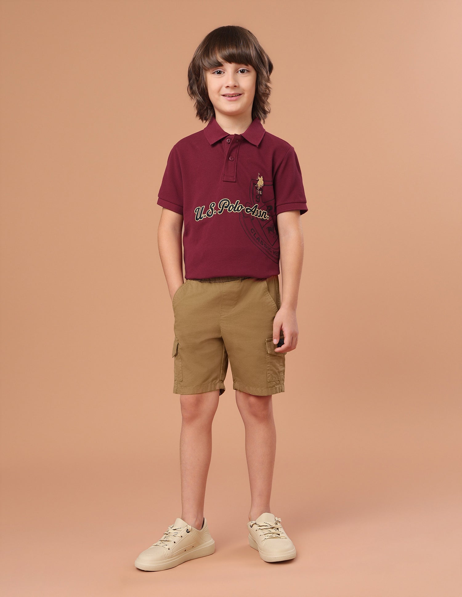Graphic Brand Embroidered Regular Fit Polo Shirt Maroon - U.S. Polo Assn. India | Large