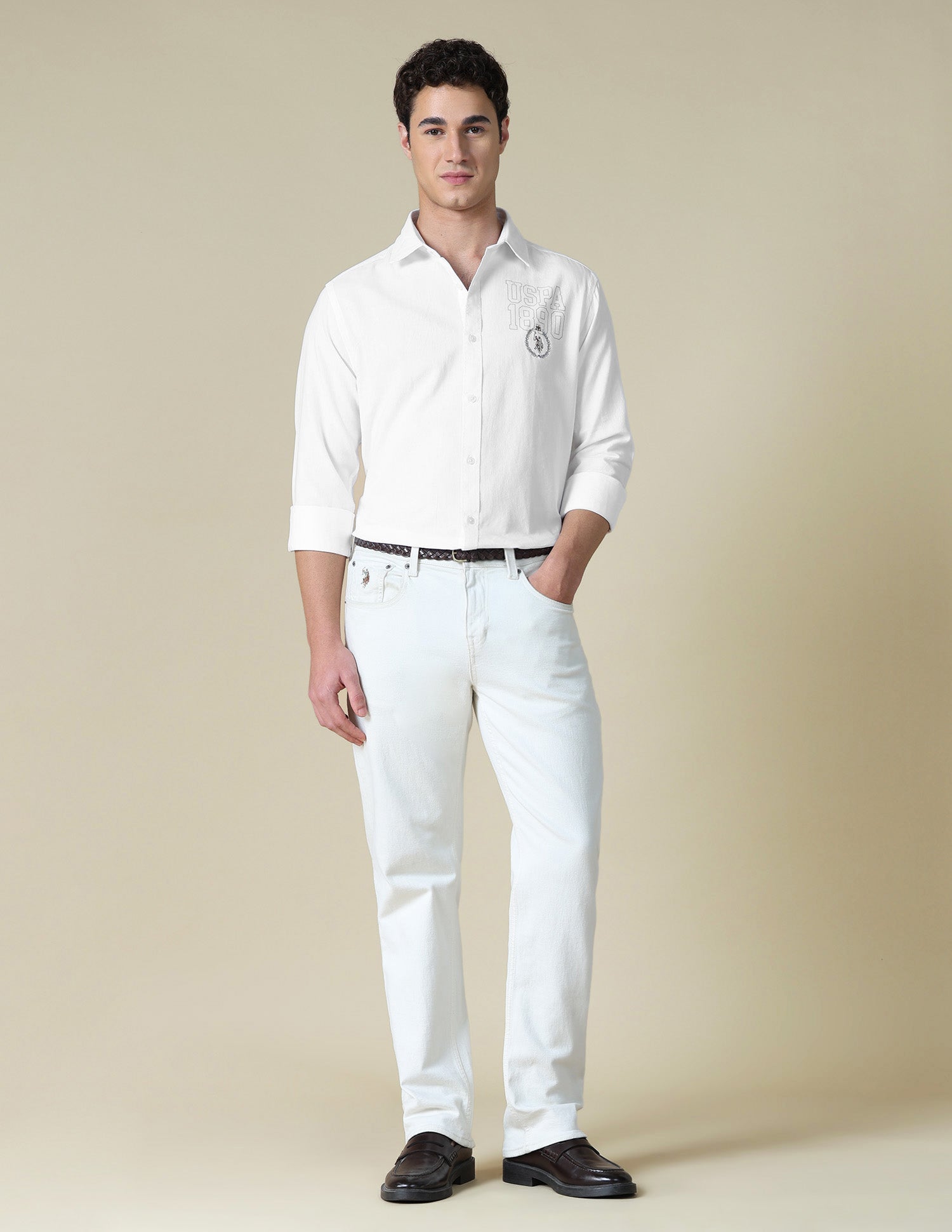 Solid Oxford Shirt White - U.S. Polo Assn. India | Large