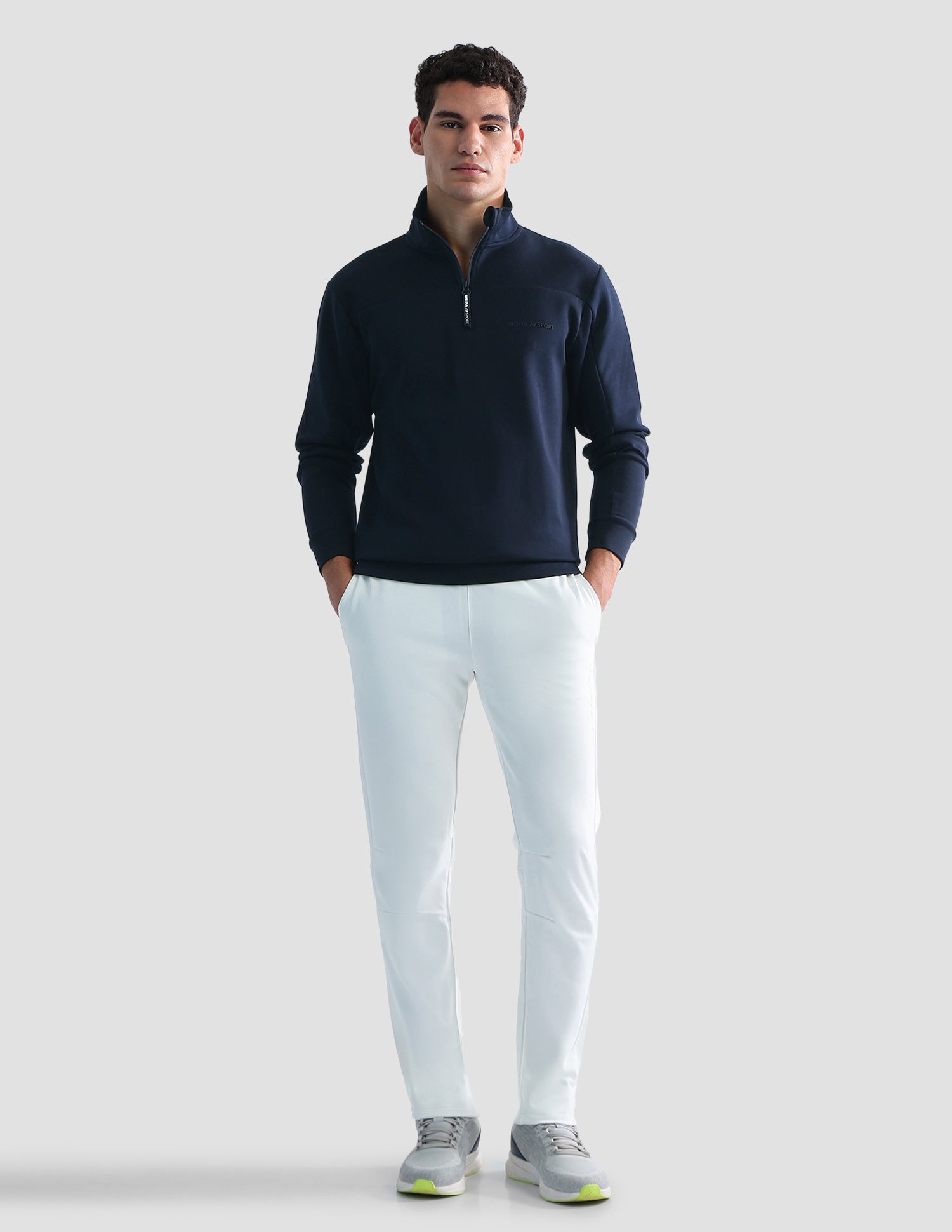 Regular Fit Solid Active Sweatshirt Navy - U.S. POLO ASSN. | Large