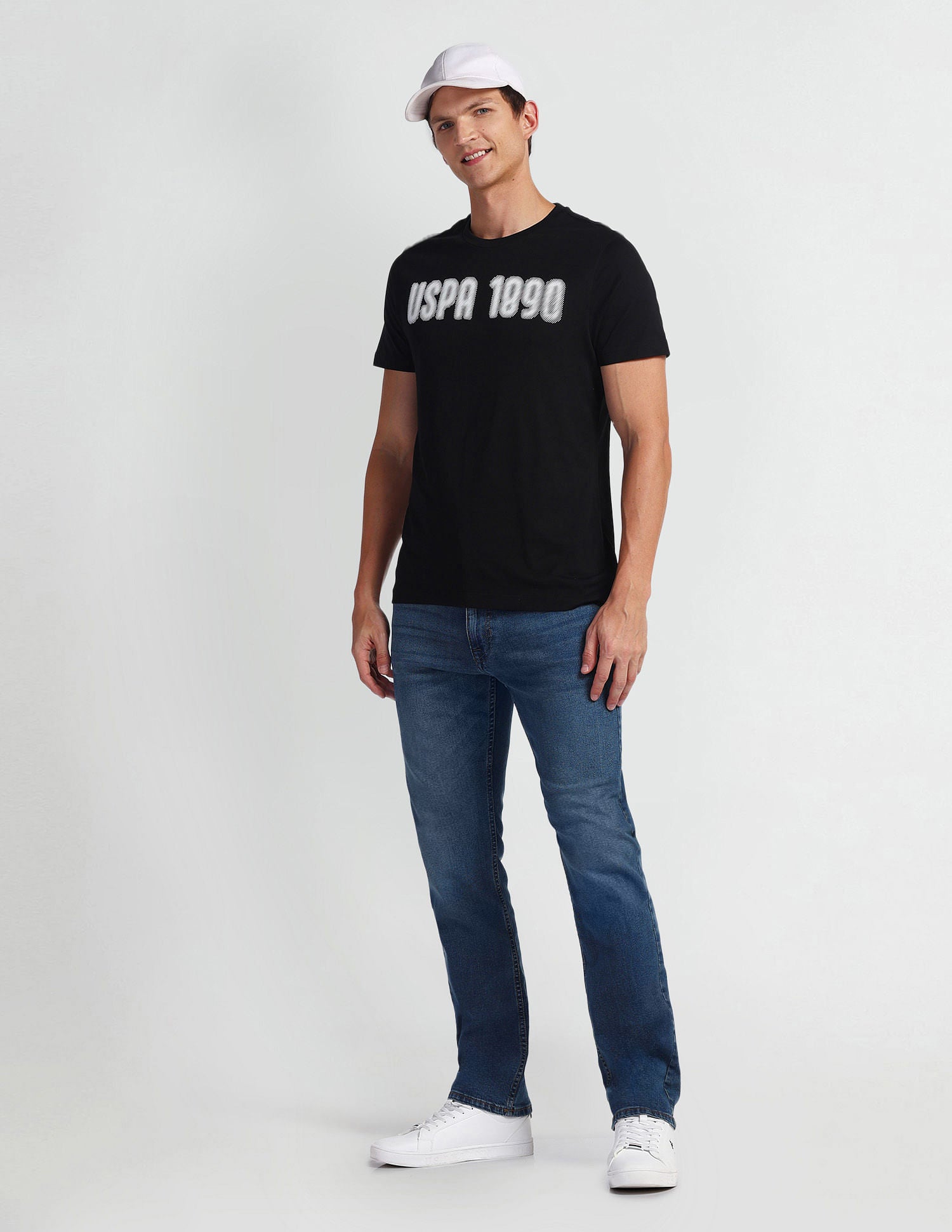 Brand Print Muscle Fit T-Shirt Black - U.S. POLO ASSN. | Large